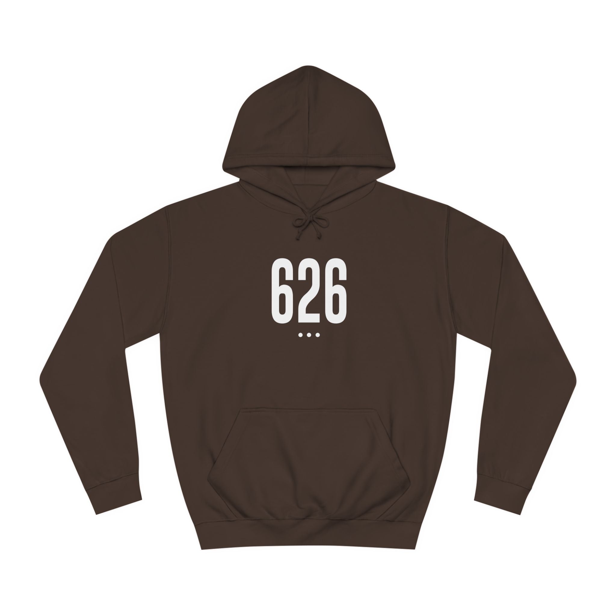 626 White Logo Front Unisex College Hoodie