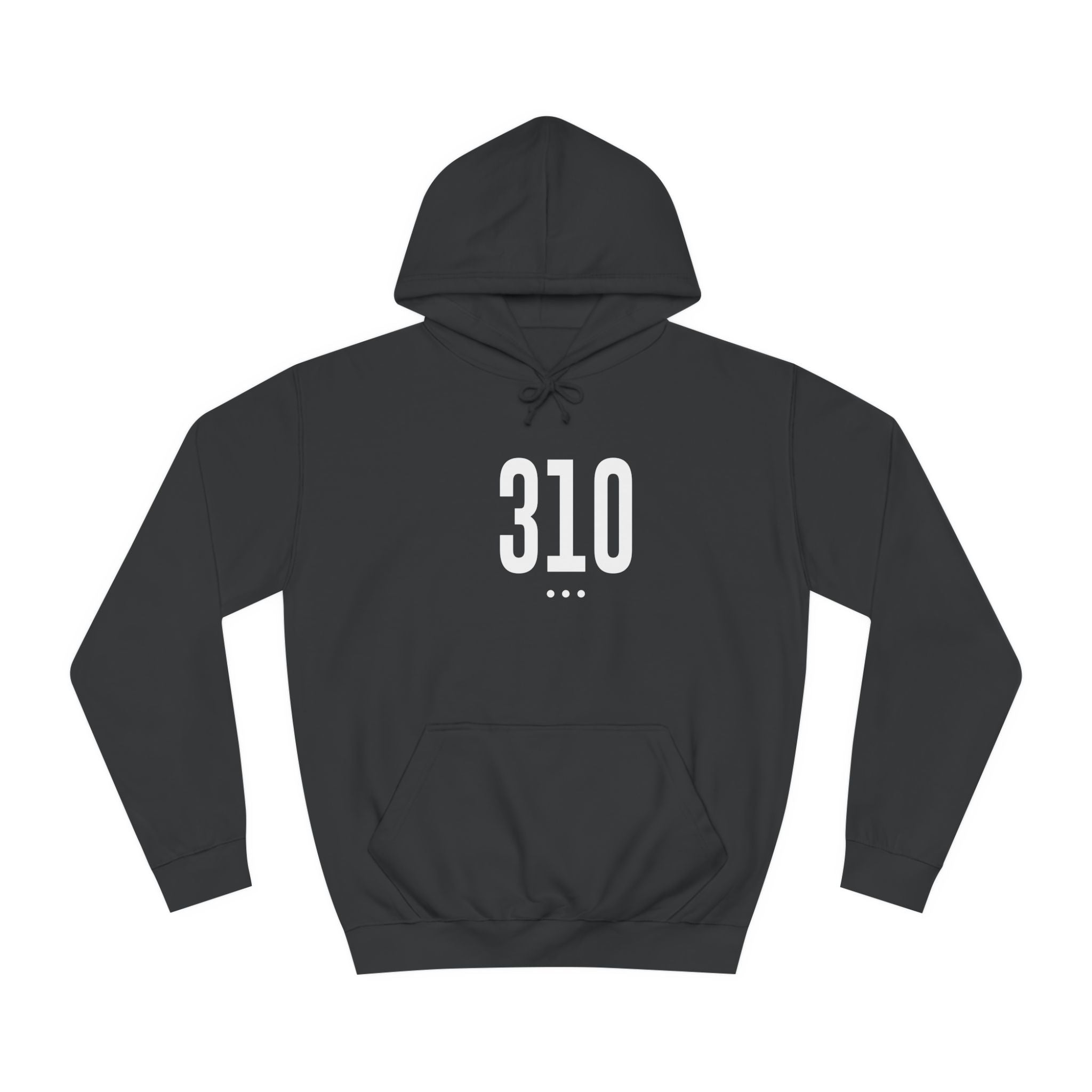 310 White Logo Front Unisex College Hoodie
