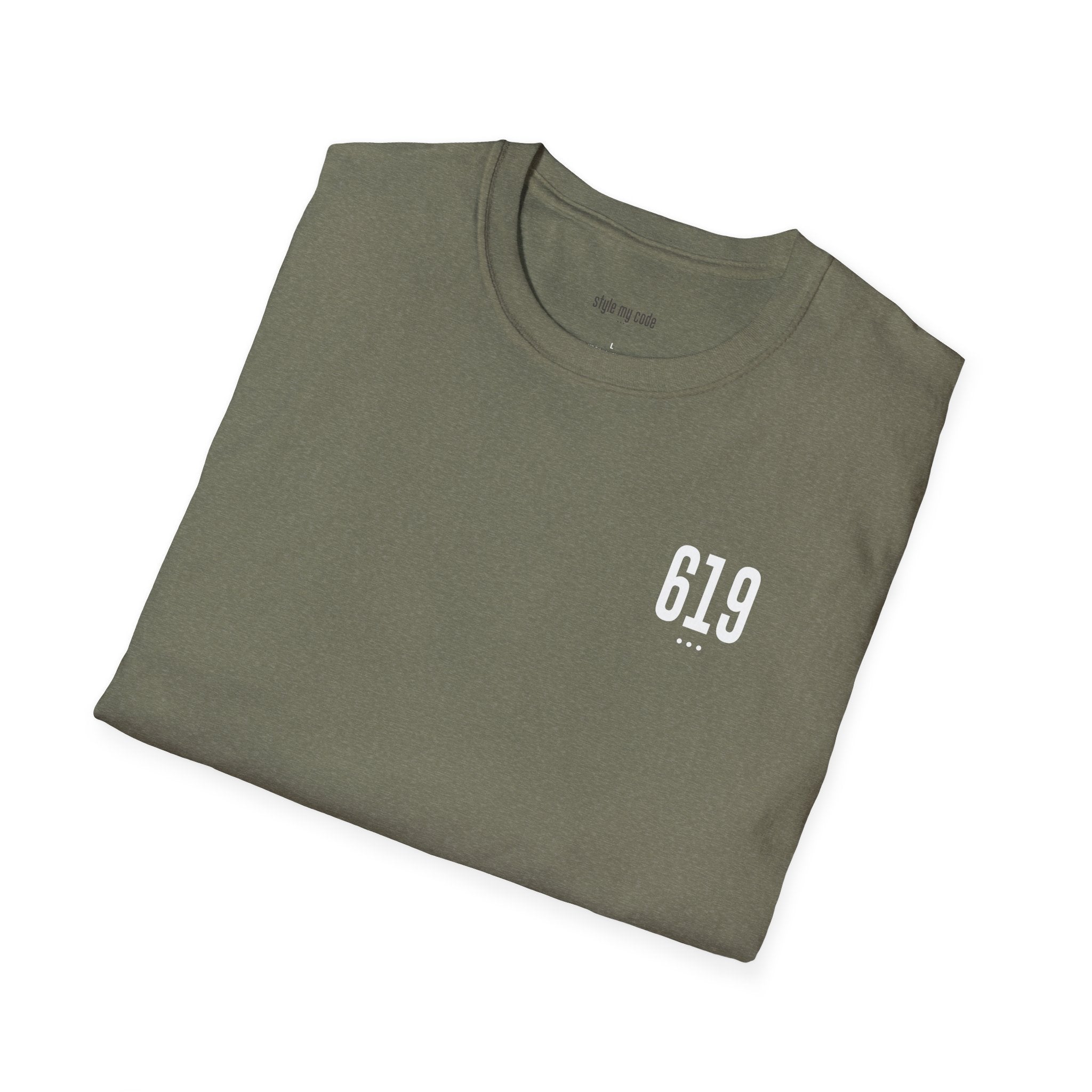 619 White Logo Unisex Softstyle T-Shirt