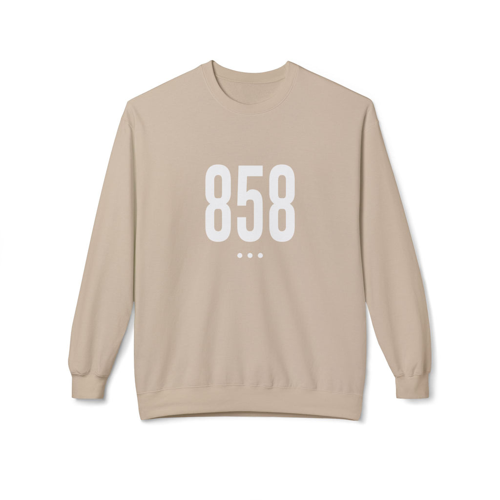 858 White Logo Front Crewneck Sweatshirt