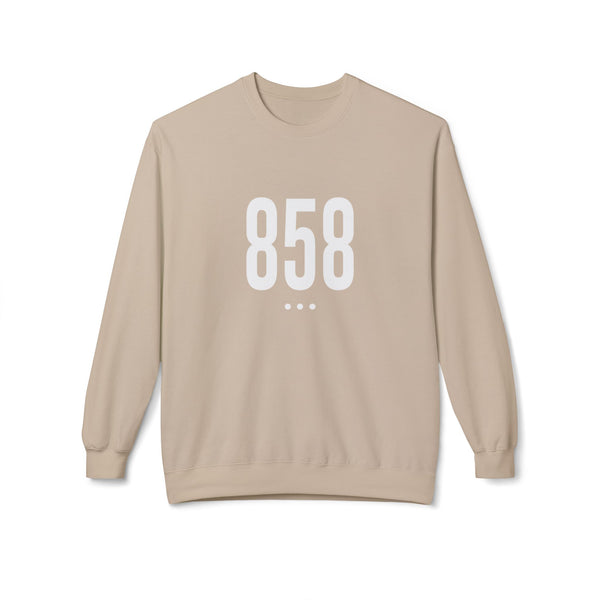 858 White Logo Front Crewneck Sweatshirt