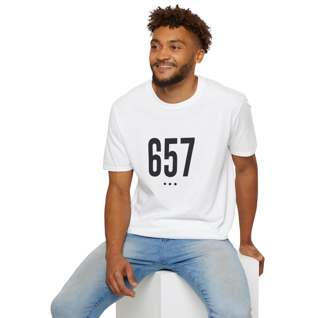 657 Black Logo Black Logo Unisex Softstyle T-Shirt