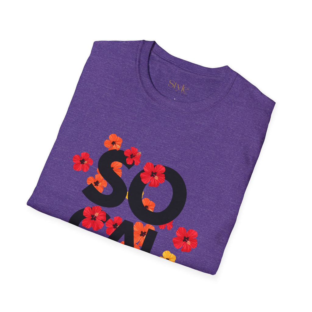 SoCal Local Floral T-Shirt | Unisex Softstyle Tee | Beachwear, Casual Outfit, Gift for Friends, Summer Vibes, Team Event