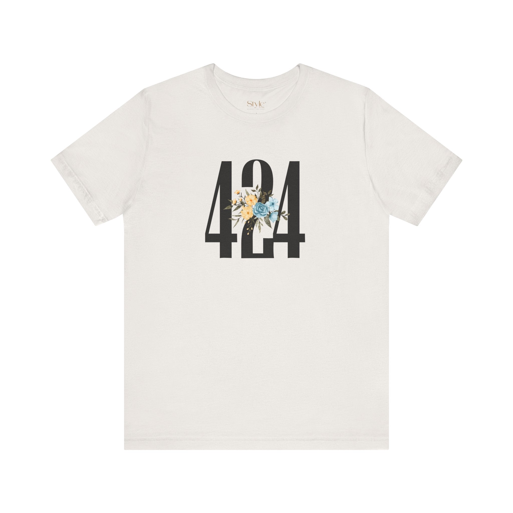 Floral 424 Unisex Tee - Casual, Gift, Birthday, Floral Design, Vintage Style