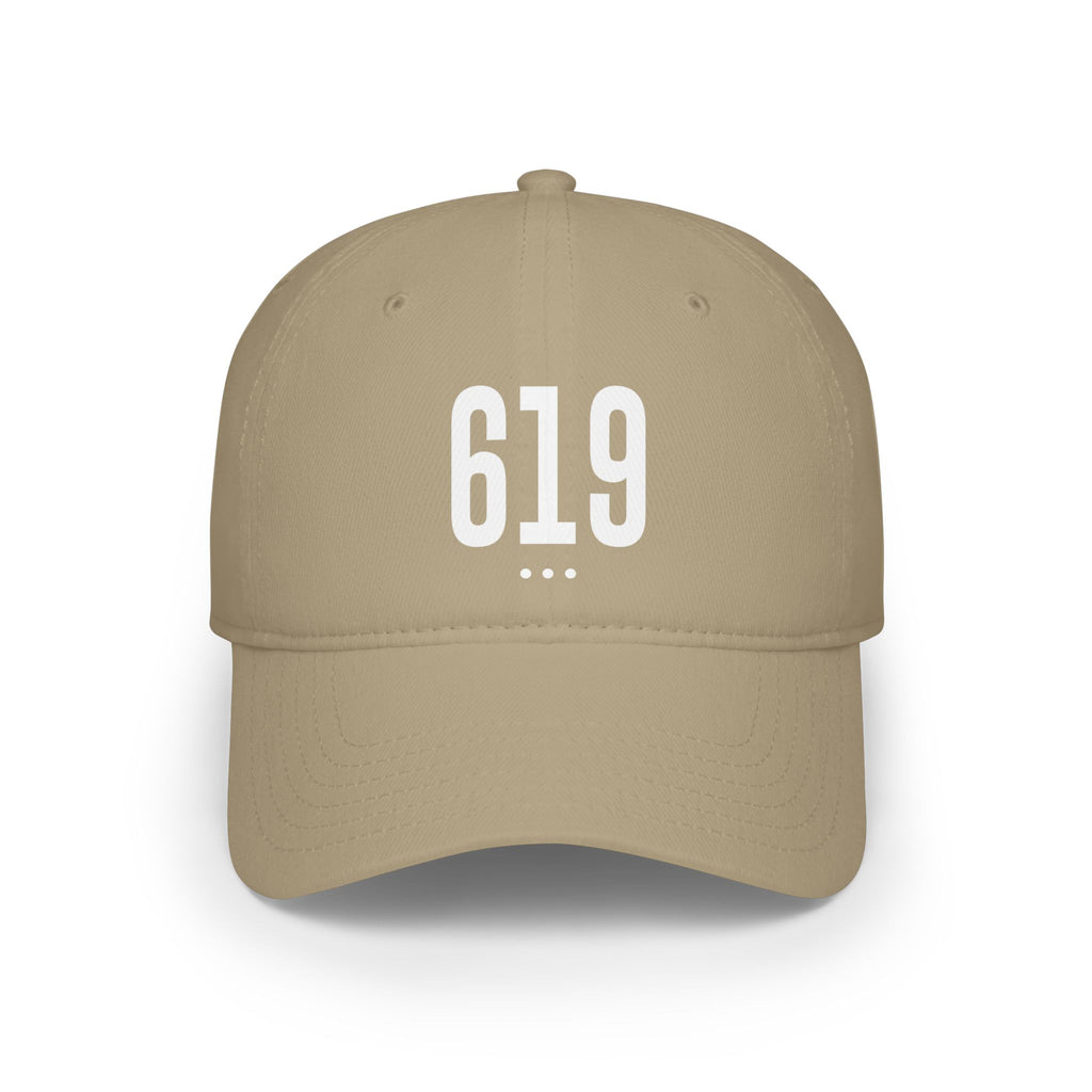 619  White Logo Low Profile Baseball Cap