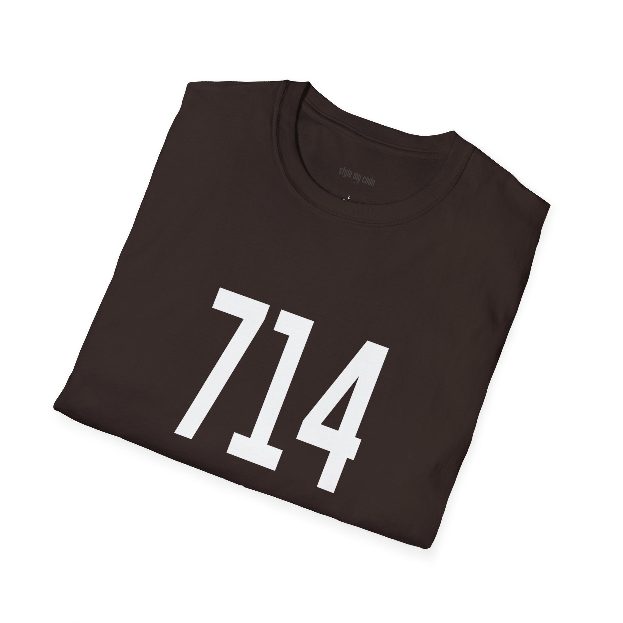 714 White Logo Front T-Shirt
