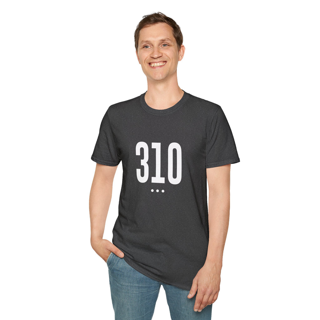 310 White Logo Front Unisex Softstyle T-Shirt