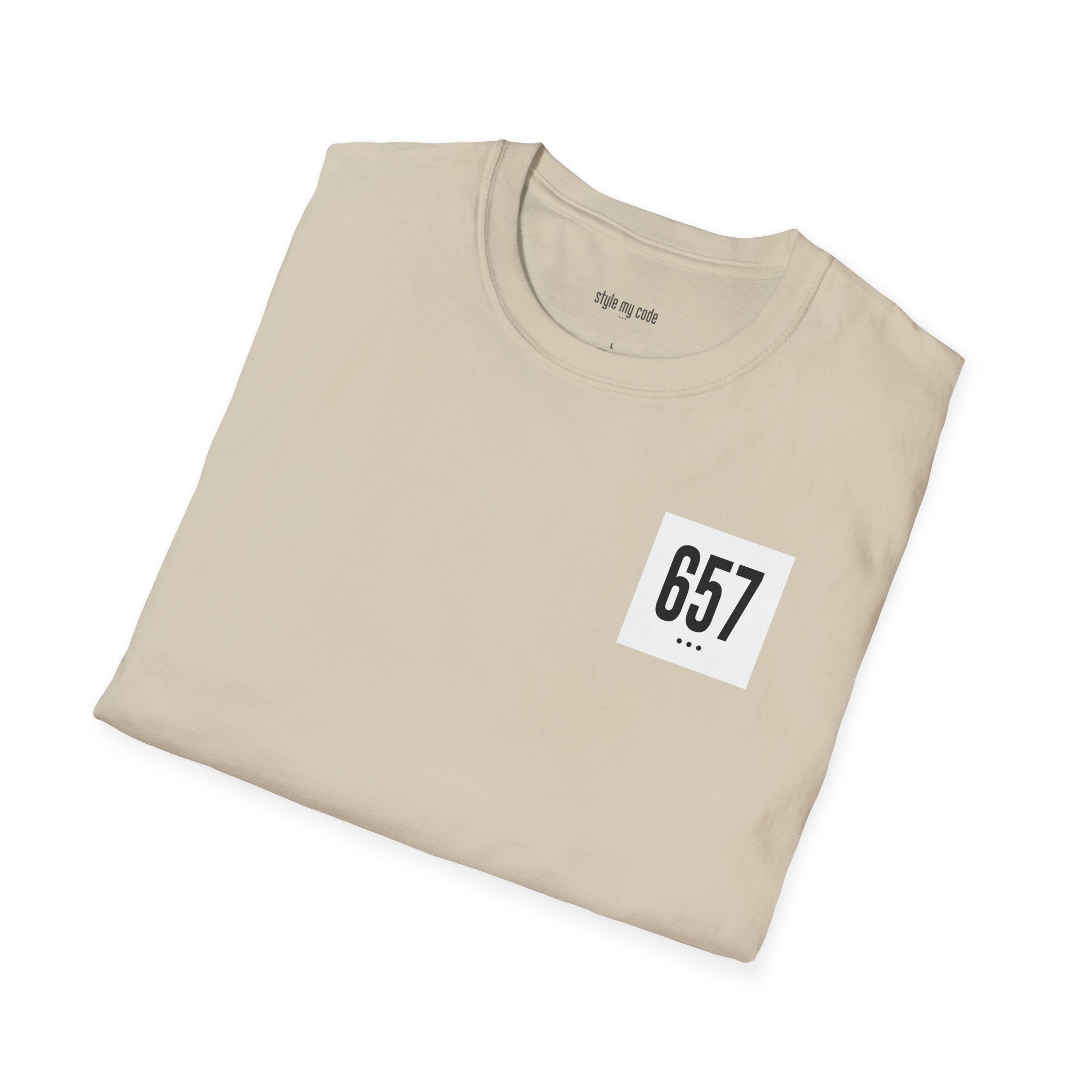 657 Black Logo Unisex Softstyle T-Shirt