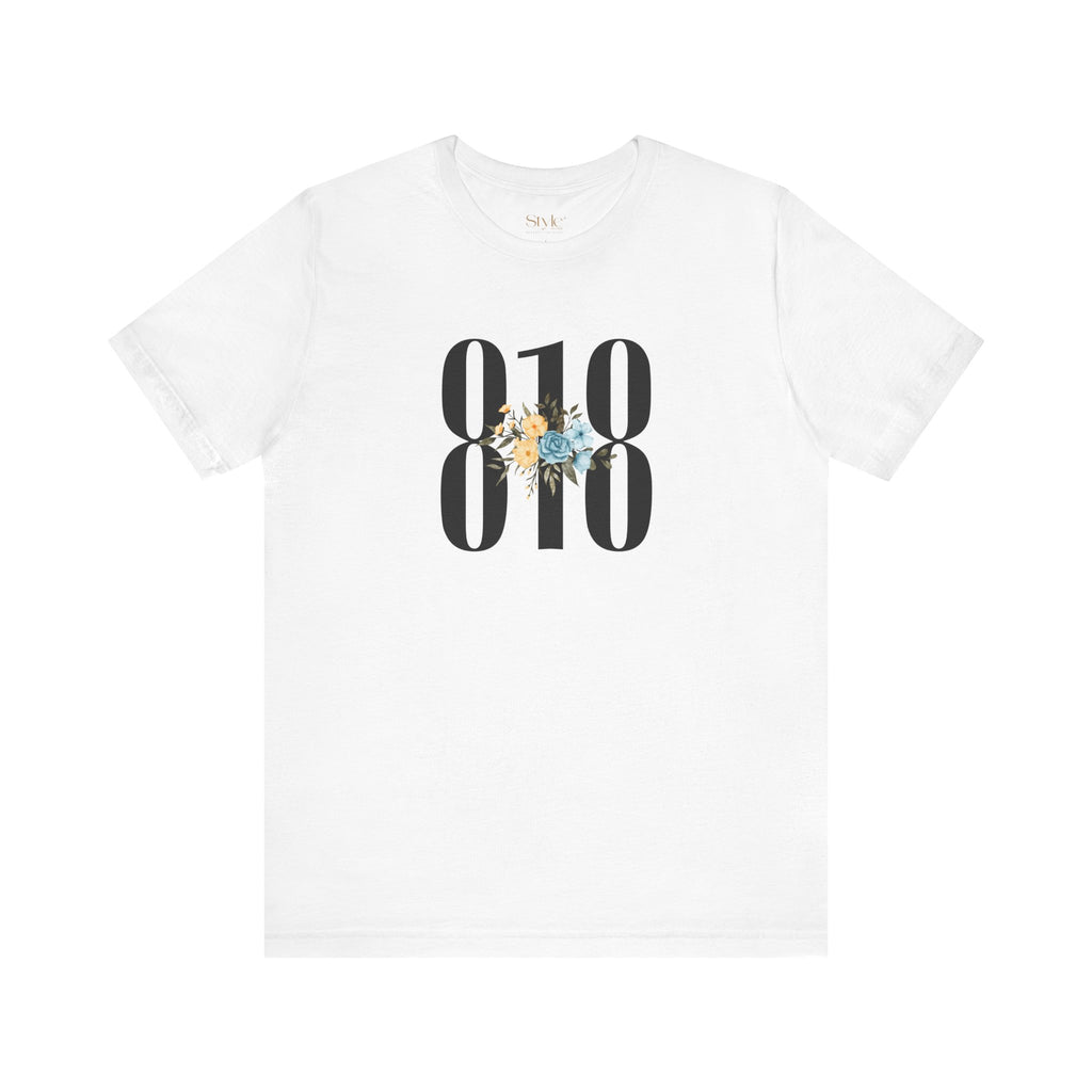 Floral 818 Unisex Tee - Casual, Gift, Birthday, Floral Design, Vintage Style