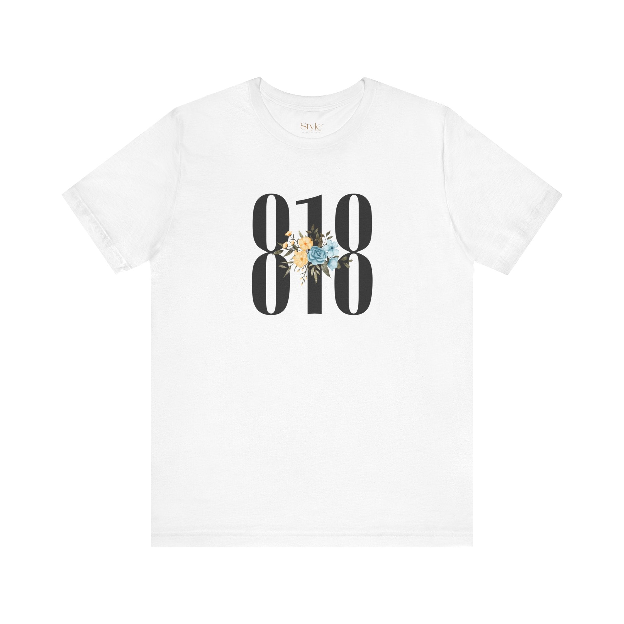 Floral 818 Unisex Tee - Casual, Gift, Birthday, Floral Design, Vintage Style