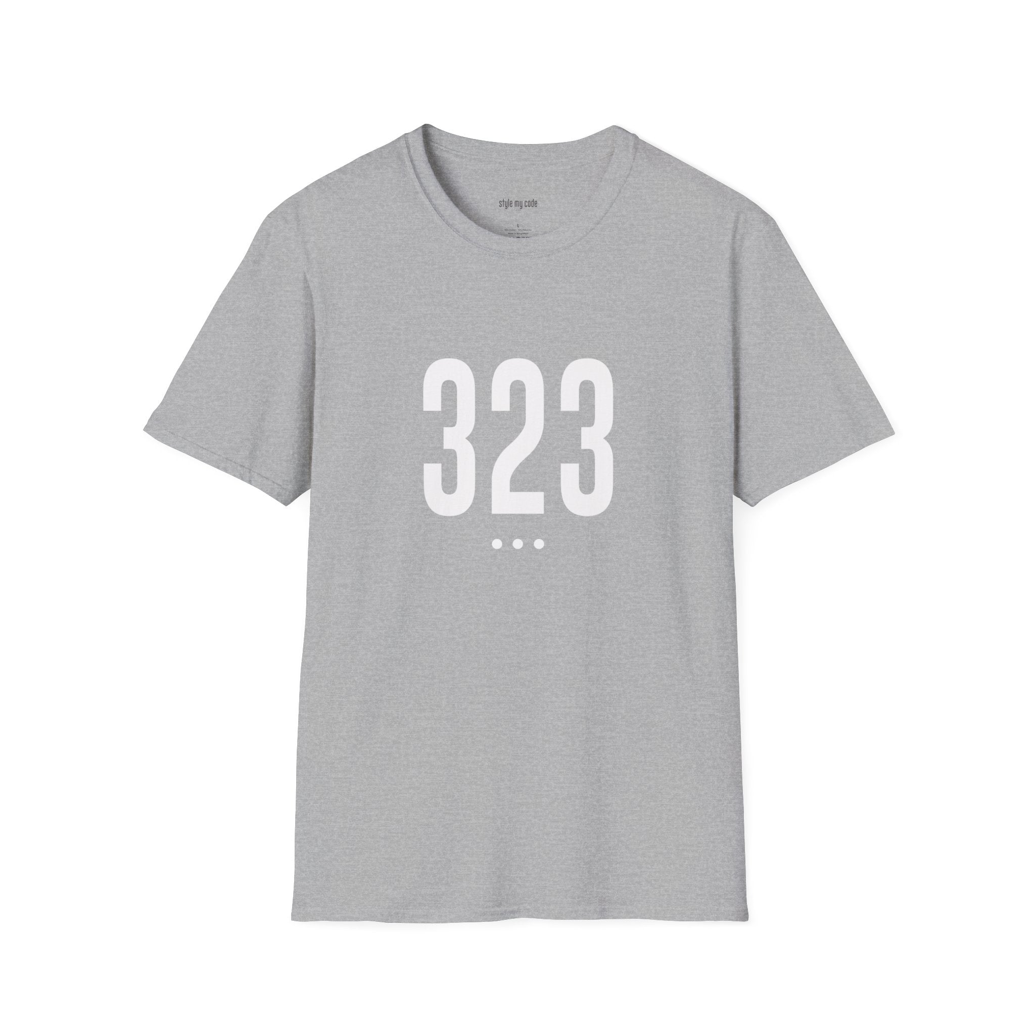 323 White Logo Front T-Shirt