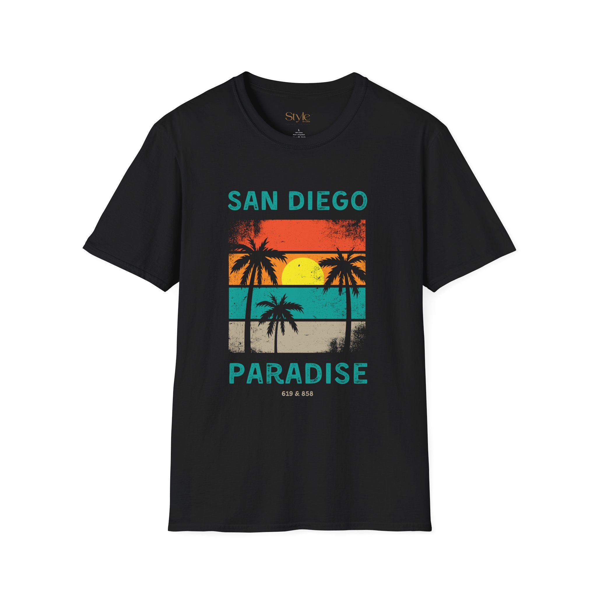 San Diego Paradise Unisex Softstyle T-Shirt, Summer Vibe Tee, Beach Lover Gift, Vacation Apparel, Casual Wear, Travel T-Shirt