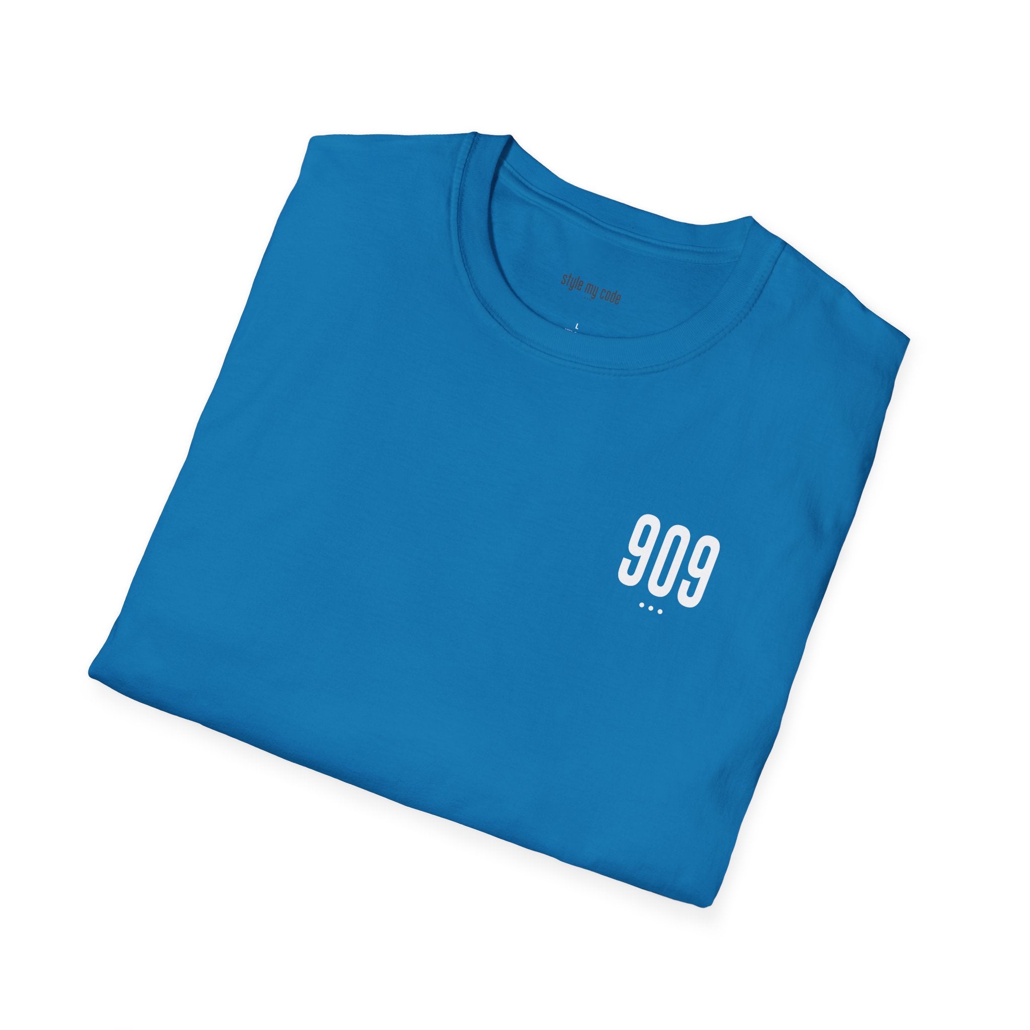 909 White Logo Soft-Style T-Shirt