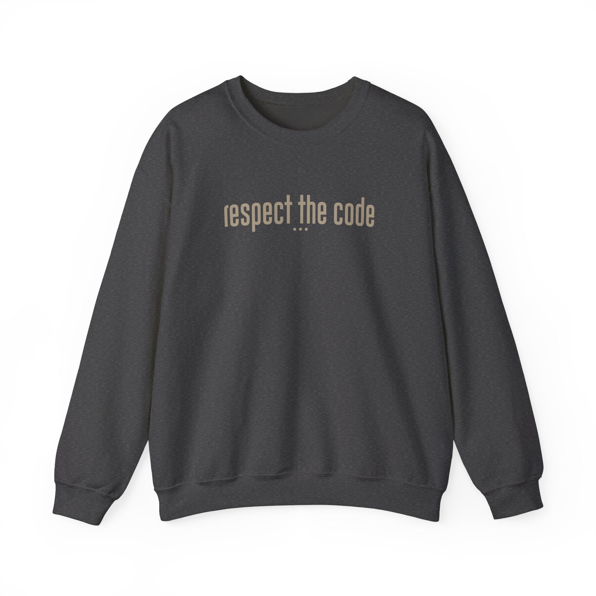 Tan "Respect the Code"  Crewneck Sweatshirt