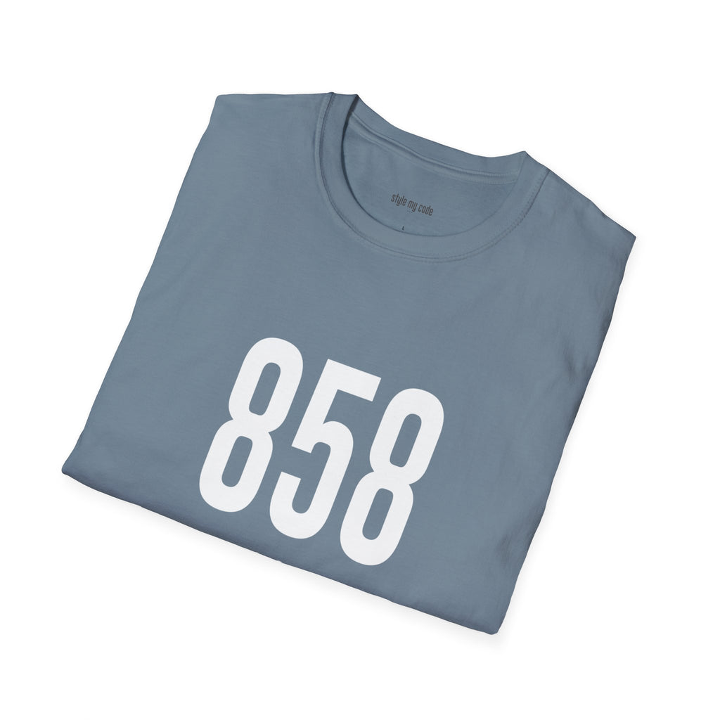 858 White Logo Front Soft-style T-Shirt