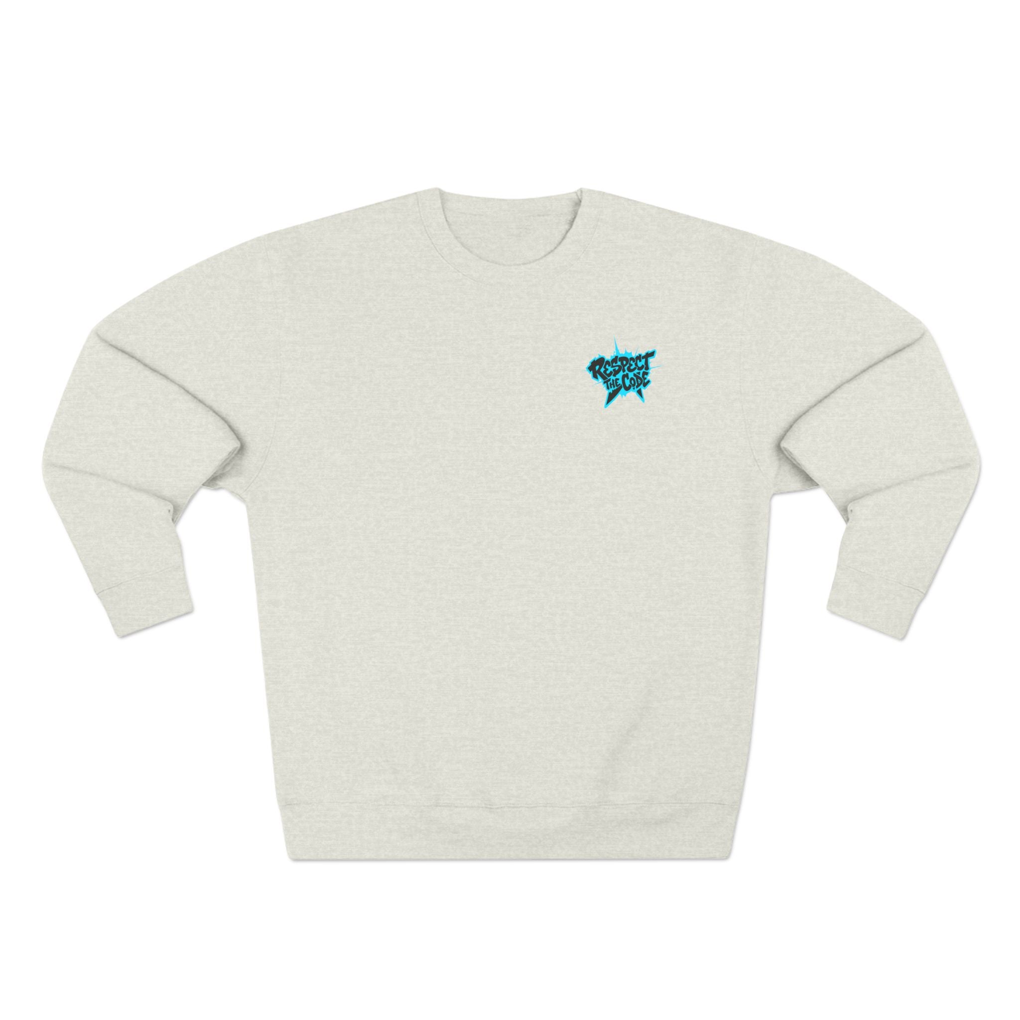 "Respect the Code" Crewneck Sweatshirt — Streetwear Graphic Pullover