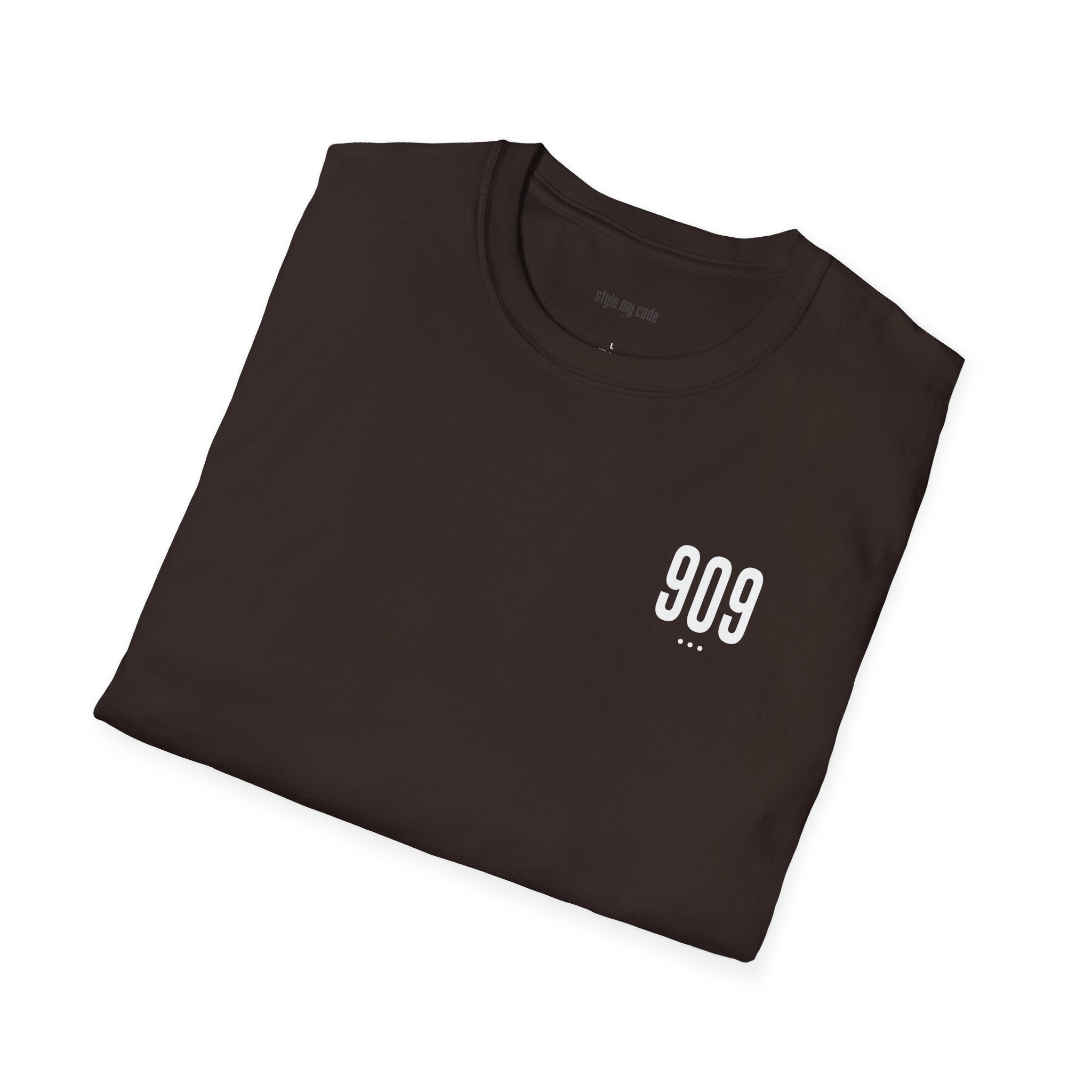 909 White Logo Soft-Style T-Shirt