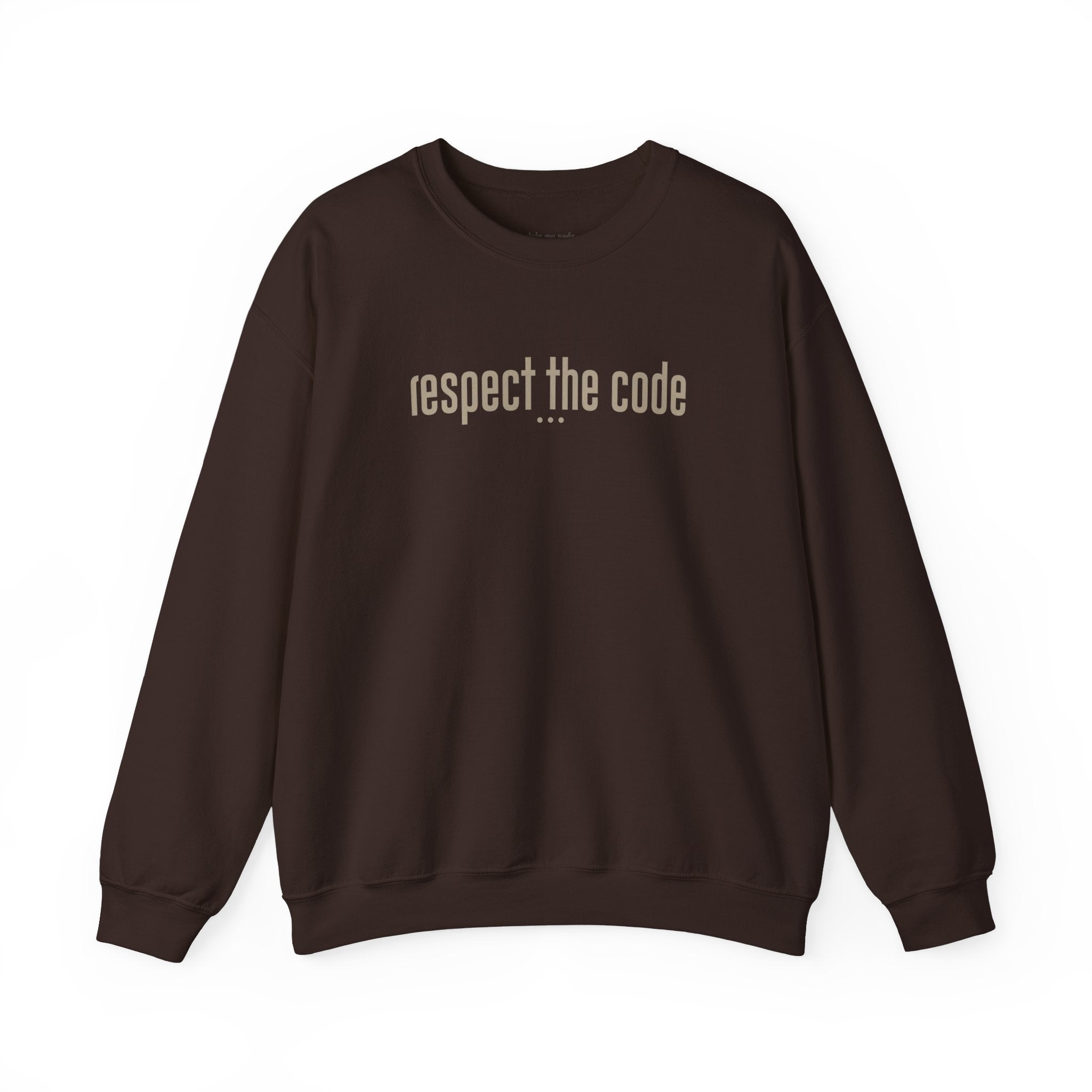 Tan "Respect the Code"  Crewneck Sweatshirt