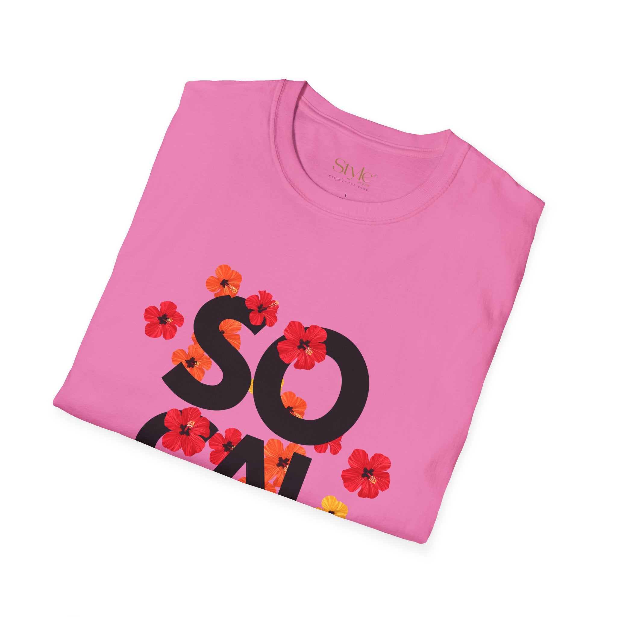 SoCal Local Floral T-Shirt | Unisex Softstyle Tee | Beachwear, Casual Outfit, Gift for Friends, Summer Vibes, Team Event
