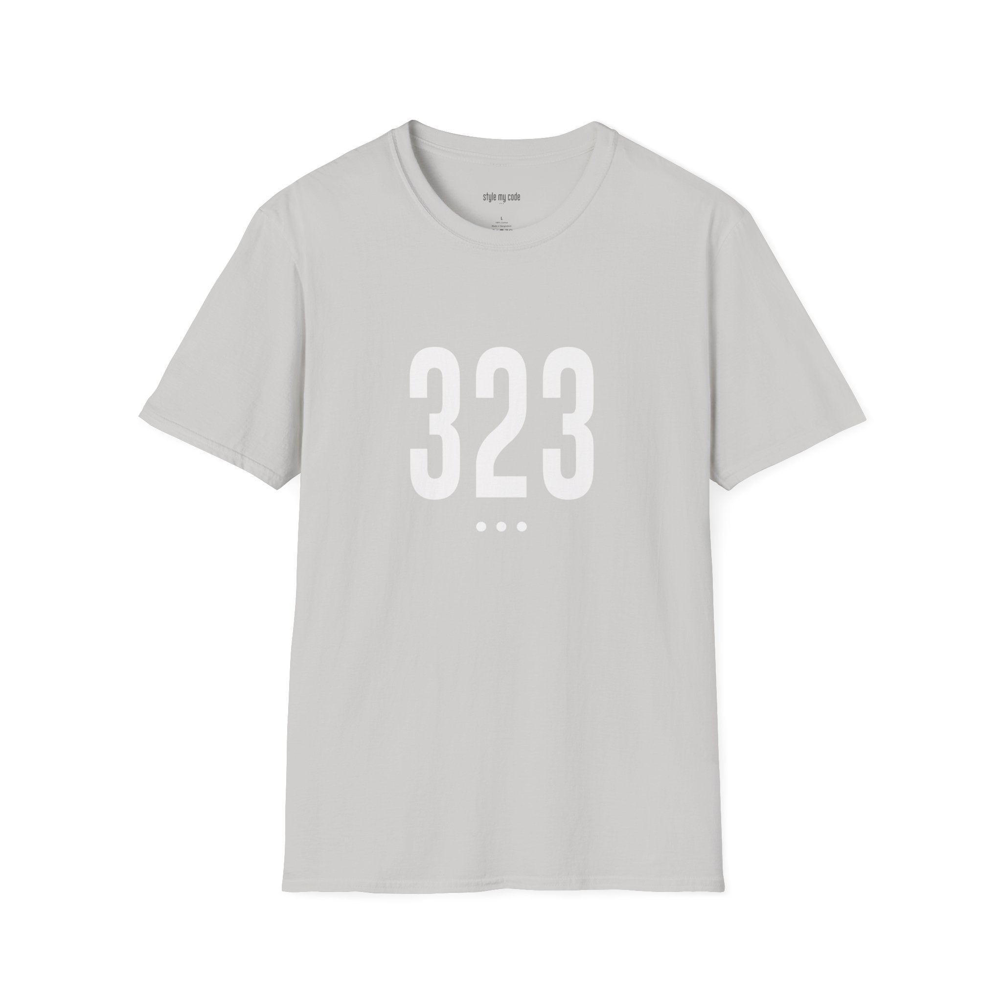323 White Logo Front T-Shirt