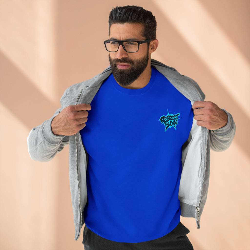 "Respect the Code" Crewneck Sweatshirt — Streetwear Graphic Pullover