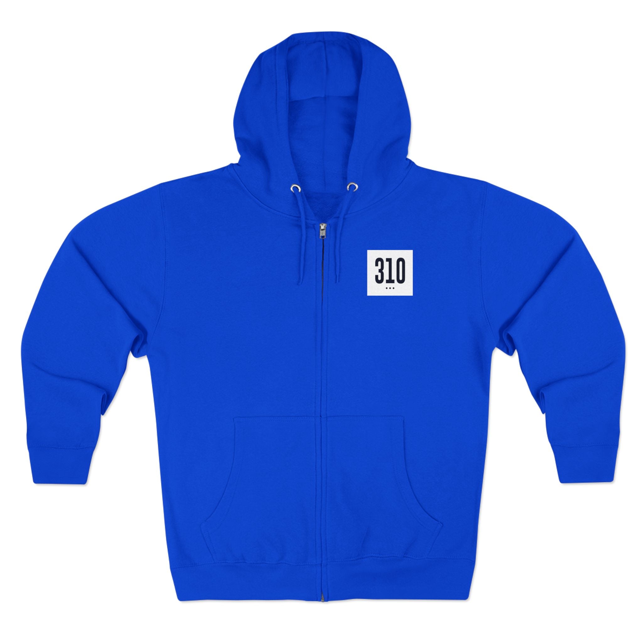 310 LA Street Style Unisex Zip Hoodie, Comfortable Layer, Great for Athleisure, Urban Fashion, Casual Wear