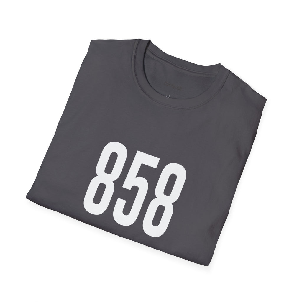 858 White Logo Front Soft-style T-Shirt