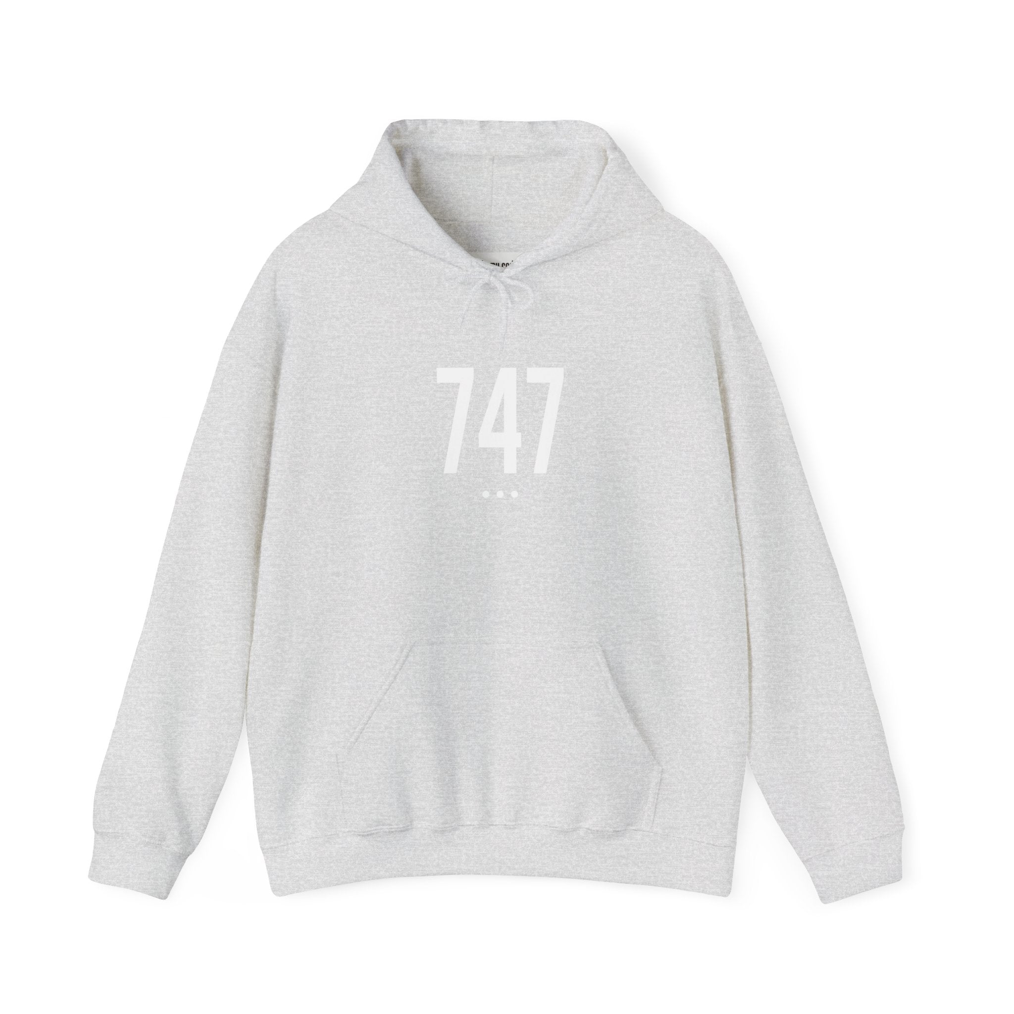 747 White Logo Front Hoodie