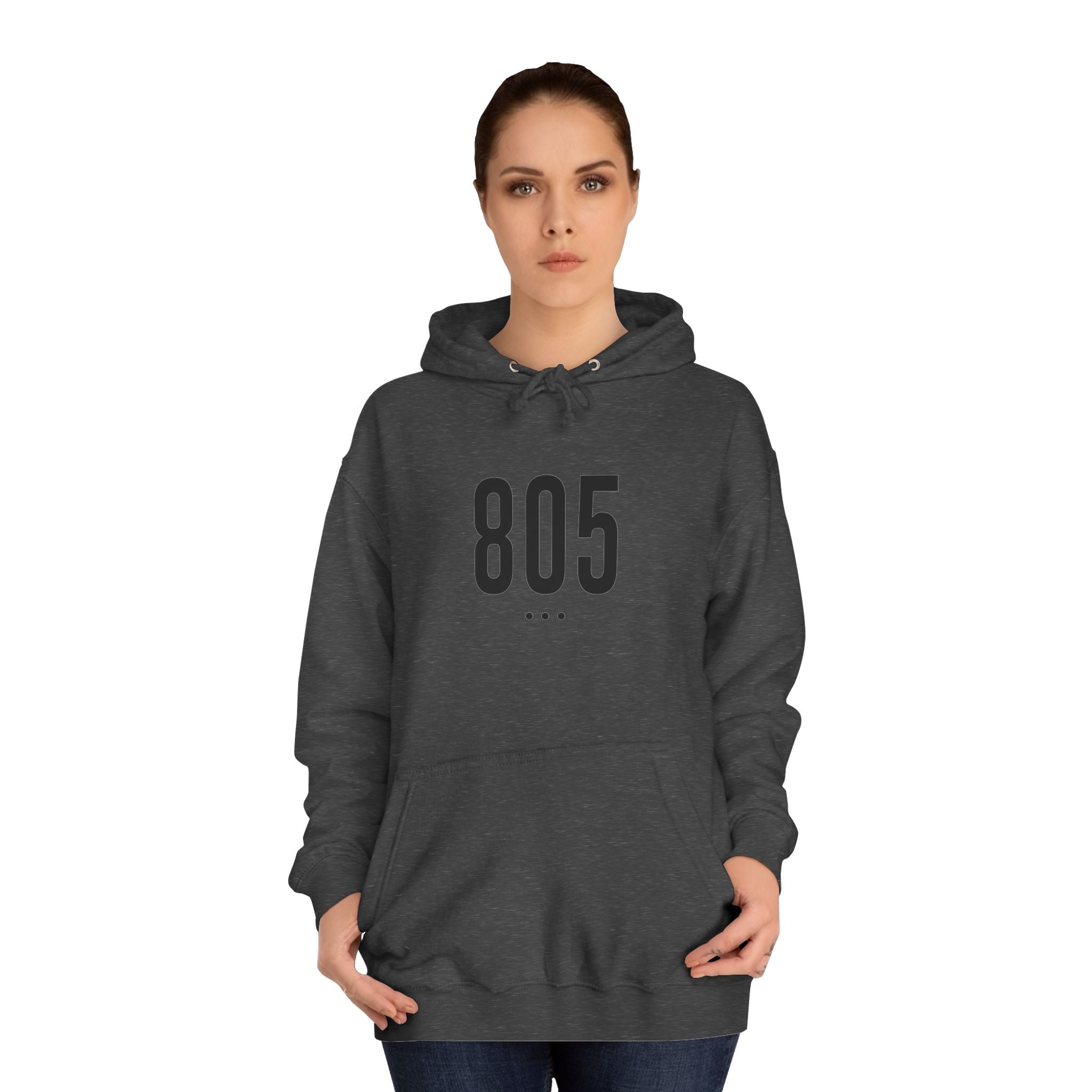 805 Black Logo Front Unisex Hoodie