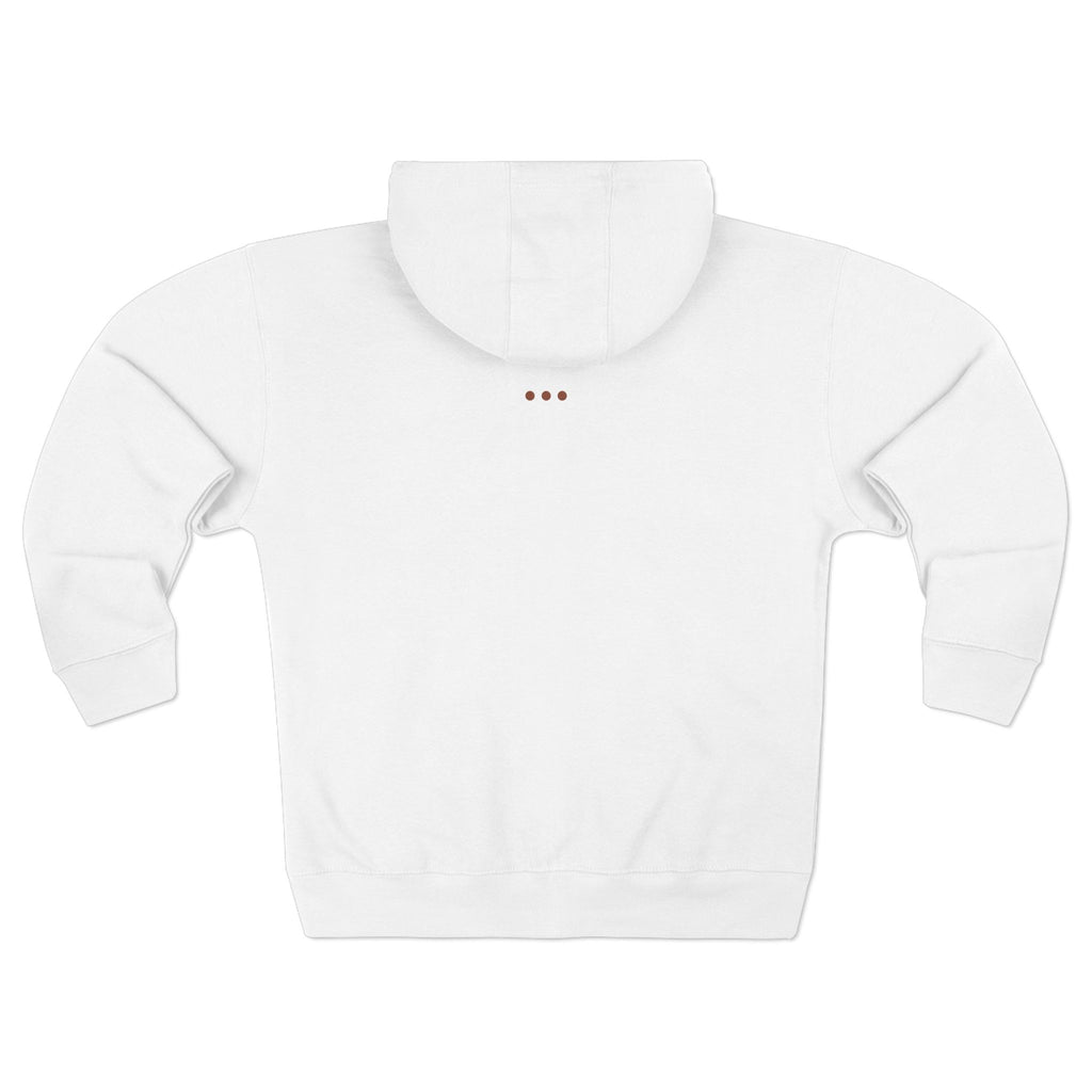 818 - White Zip Hoodie