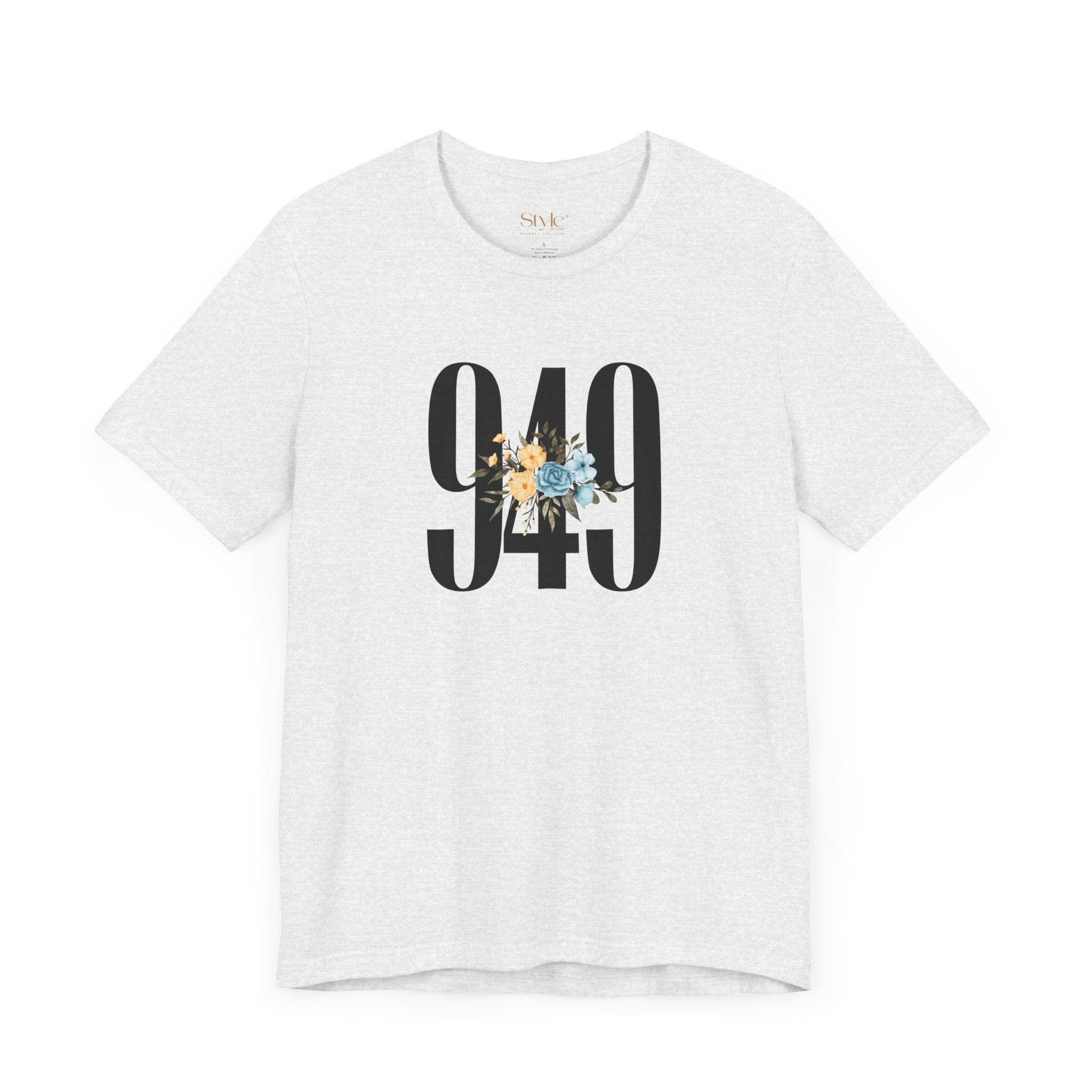 Floral 949 Unisex Tee - Casual, Gift, Birthday, Floral Design, Vintage Style