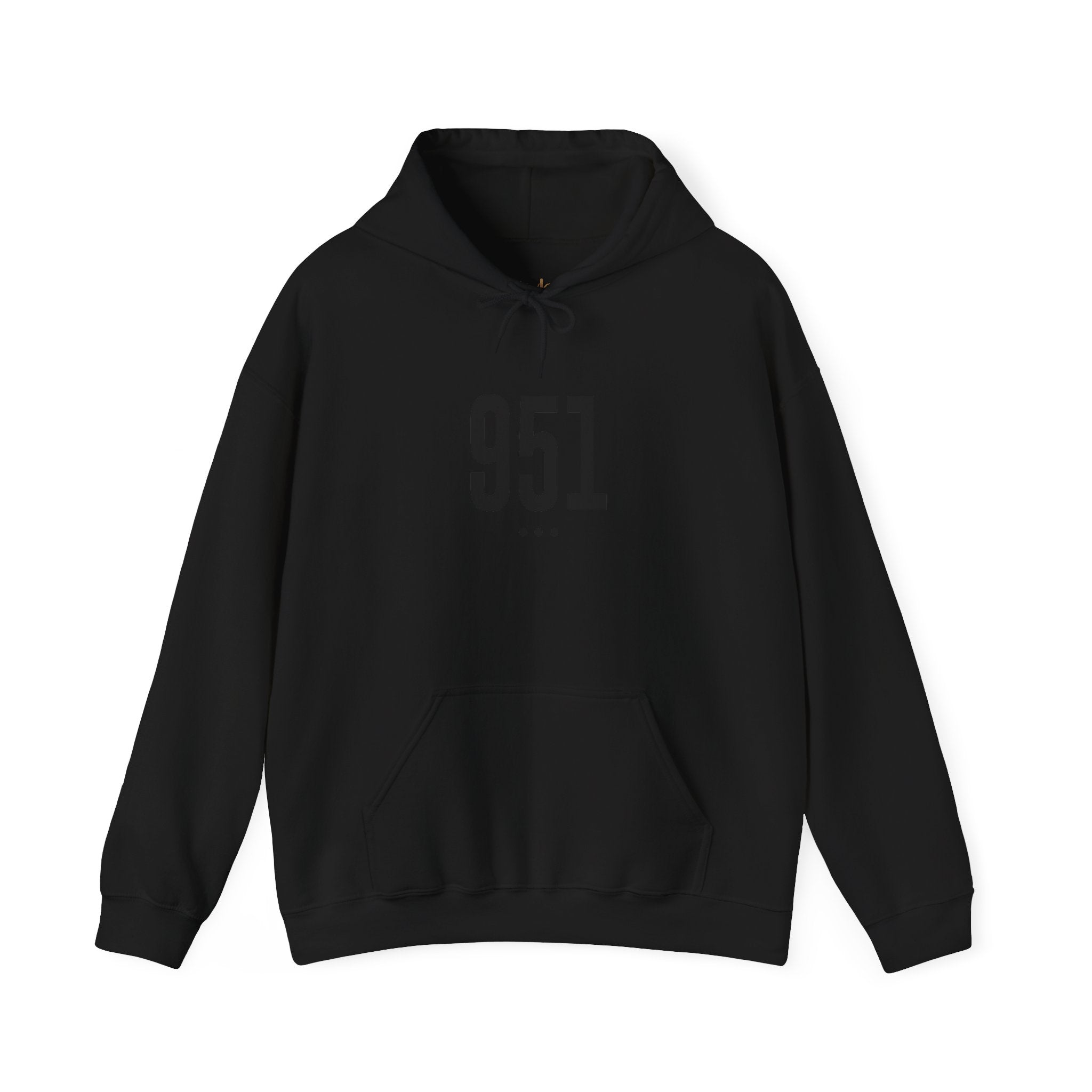 951 Black Logo Front Hoodie