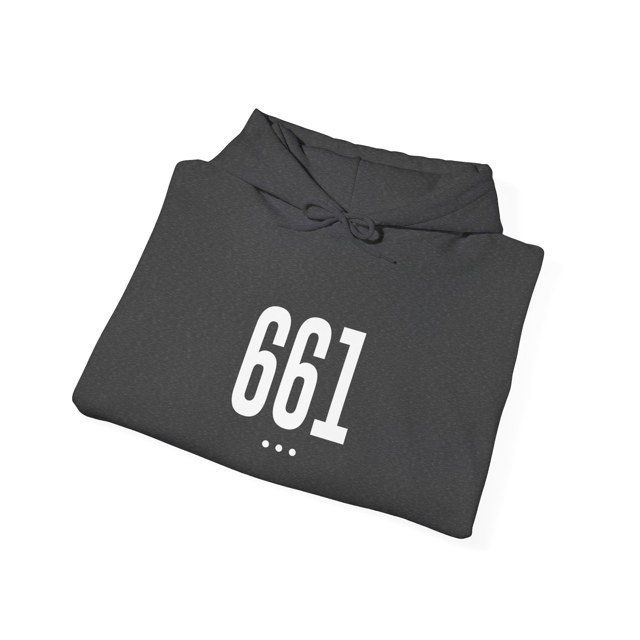 661 White Logo Front Hoodie