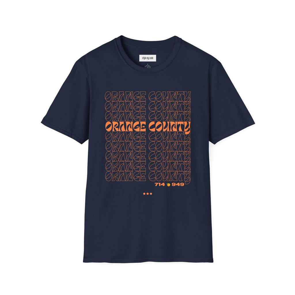Unisex Softstyle T-Shirt - Retro Orange County Graphic Tee