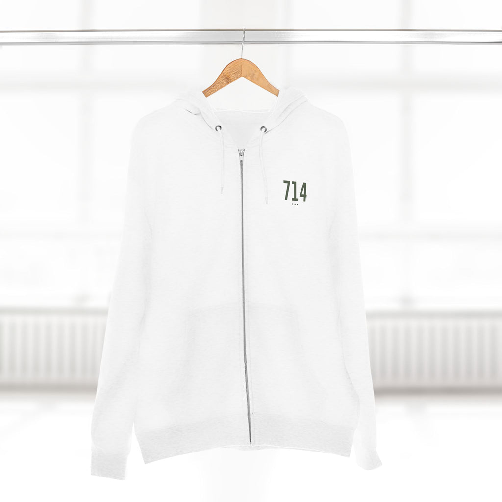 714 - White Zip Hoodie