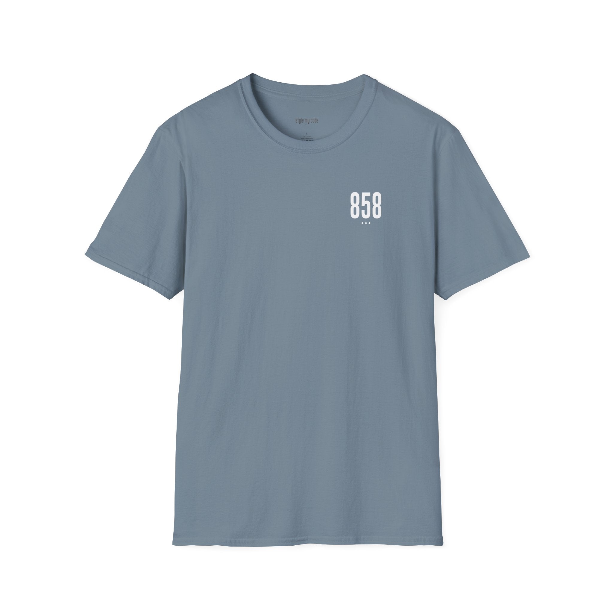 858 White Logo Soft-style T-Shirt