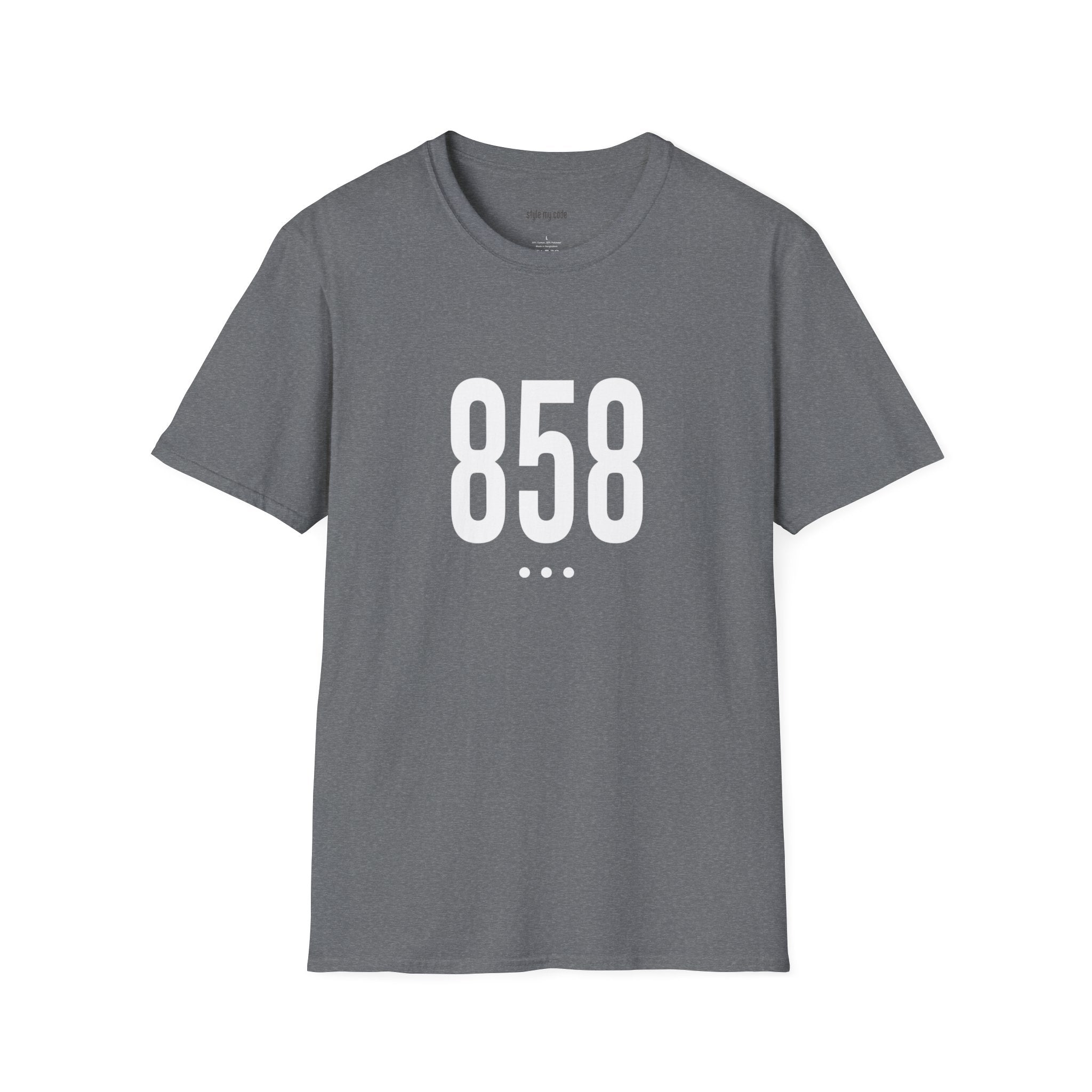 858 White Logo Front Soft-style T-Shirt
