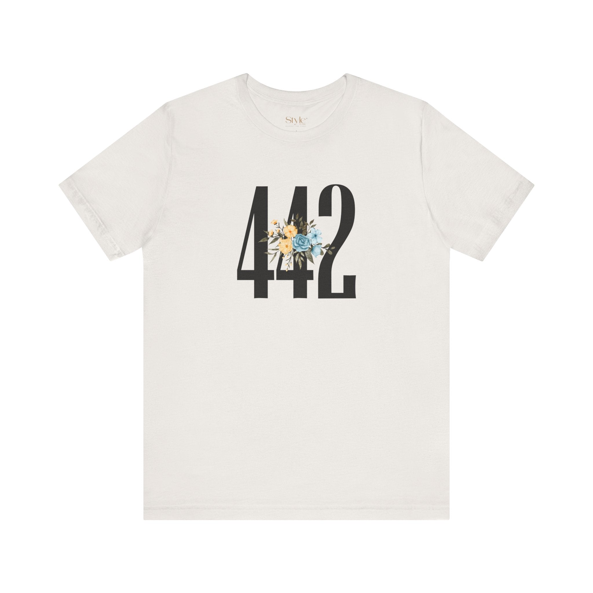Floral 442 Unisex Tee - Casual, Gift, Birthday, Floral Design, Vintage Style