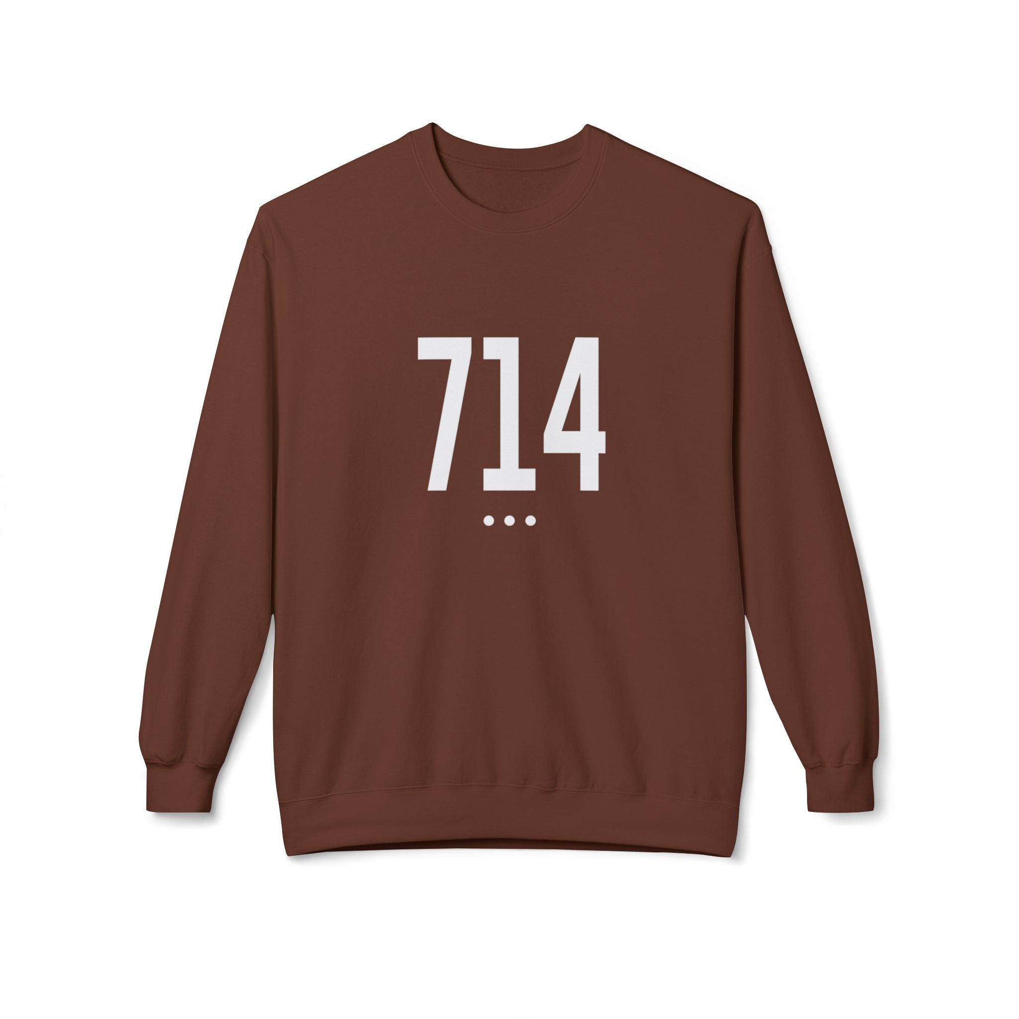 714 White Logo Front Sweatshirt