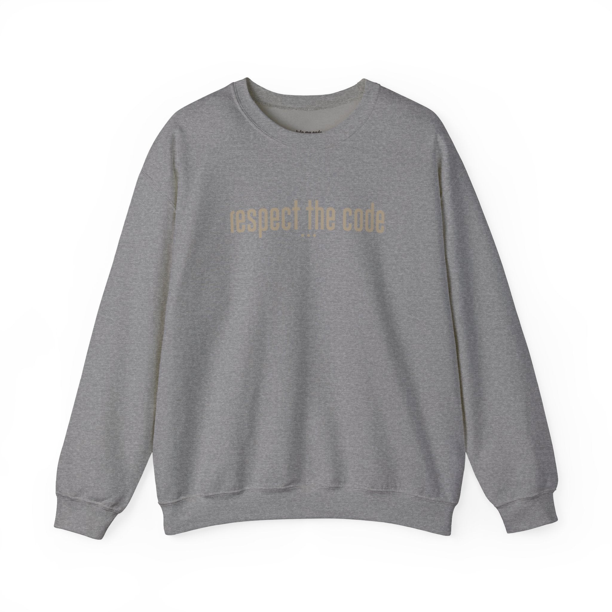 Tan "Respect the Code"  Crewneck Sweatshirt