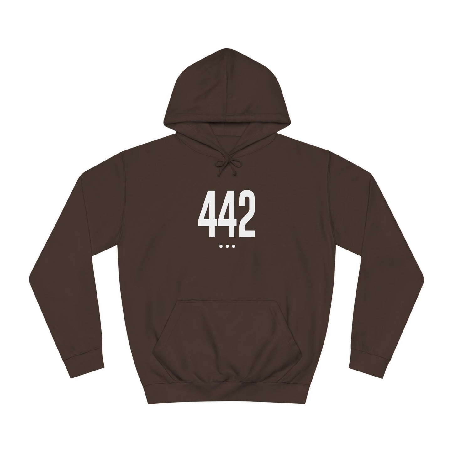 442 White Logo Front Unisex College Hoodie