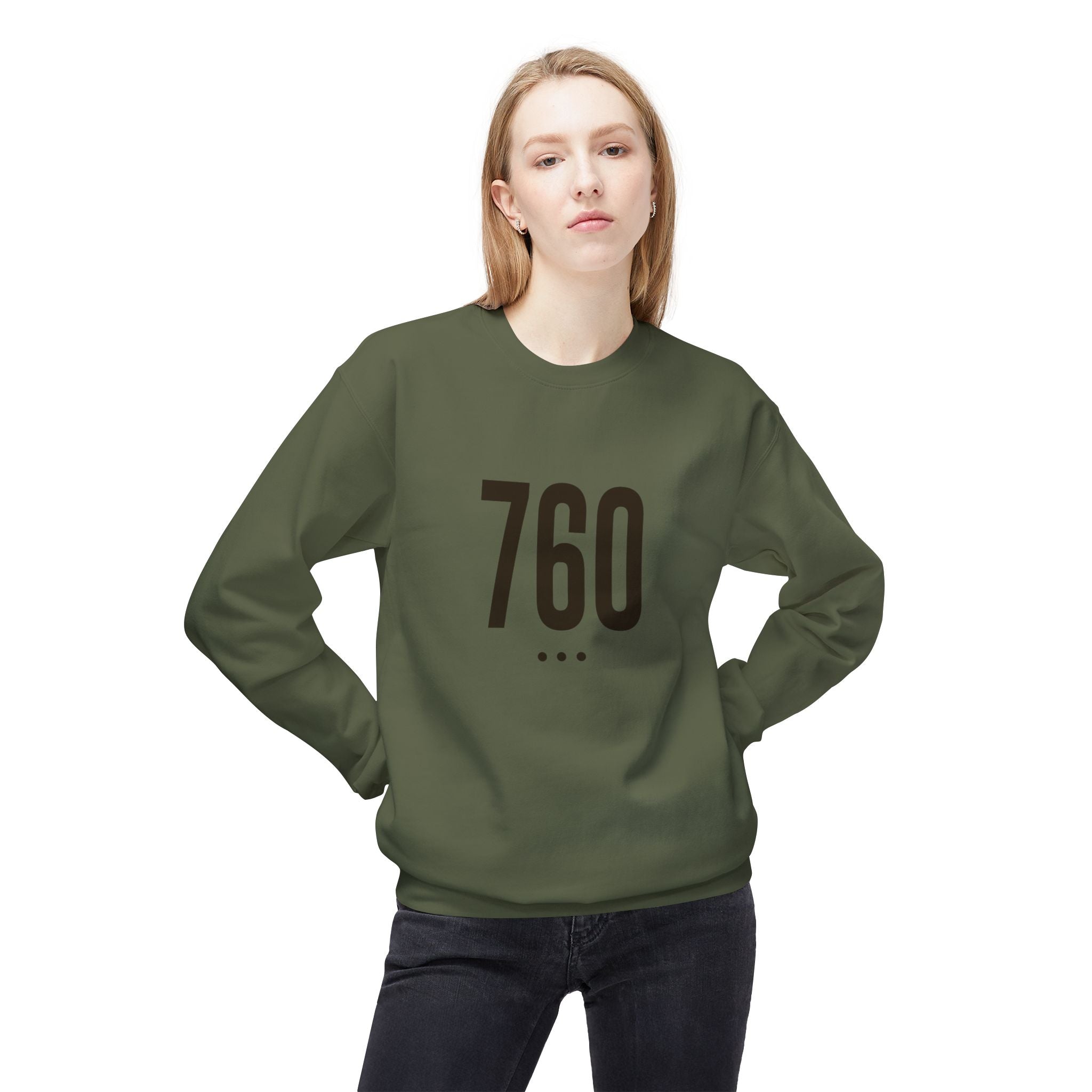 760 Logo Front Unisex Crewneck Sweatshirt