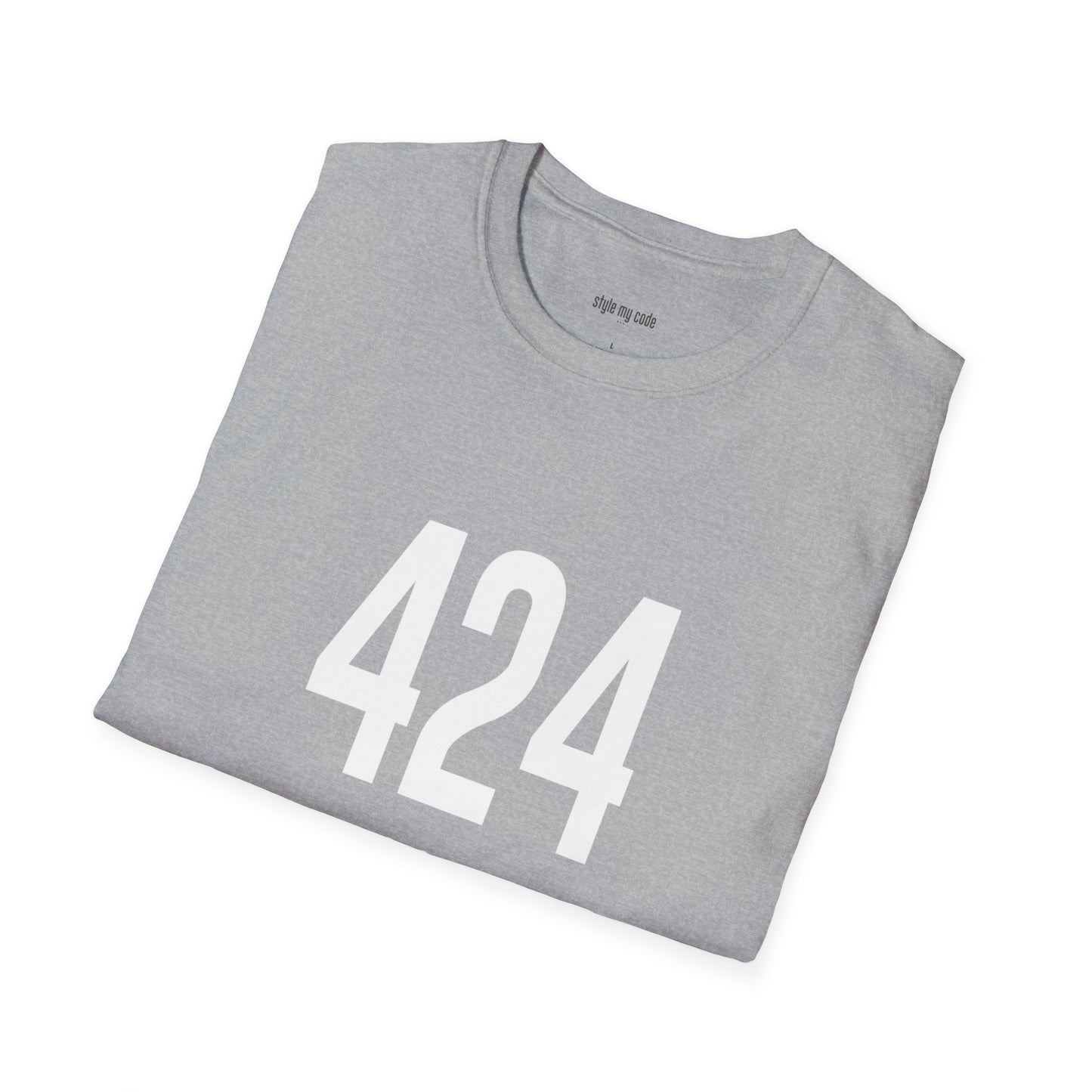 424 White Logo Front Unisex Softstyle T-Shirt