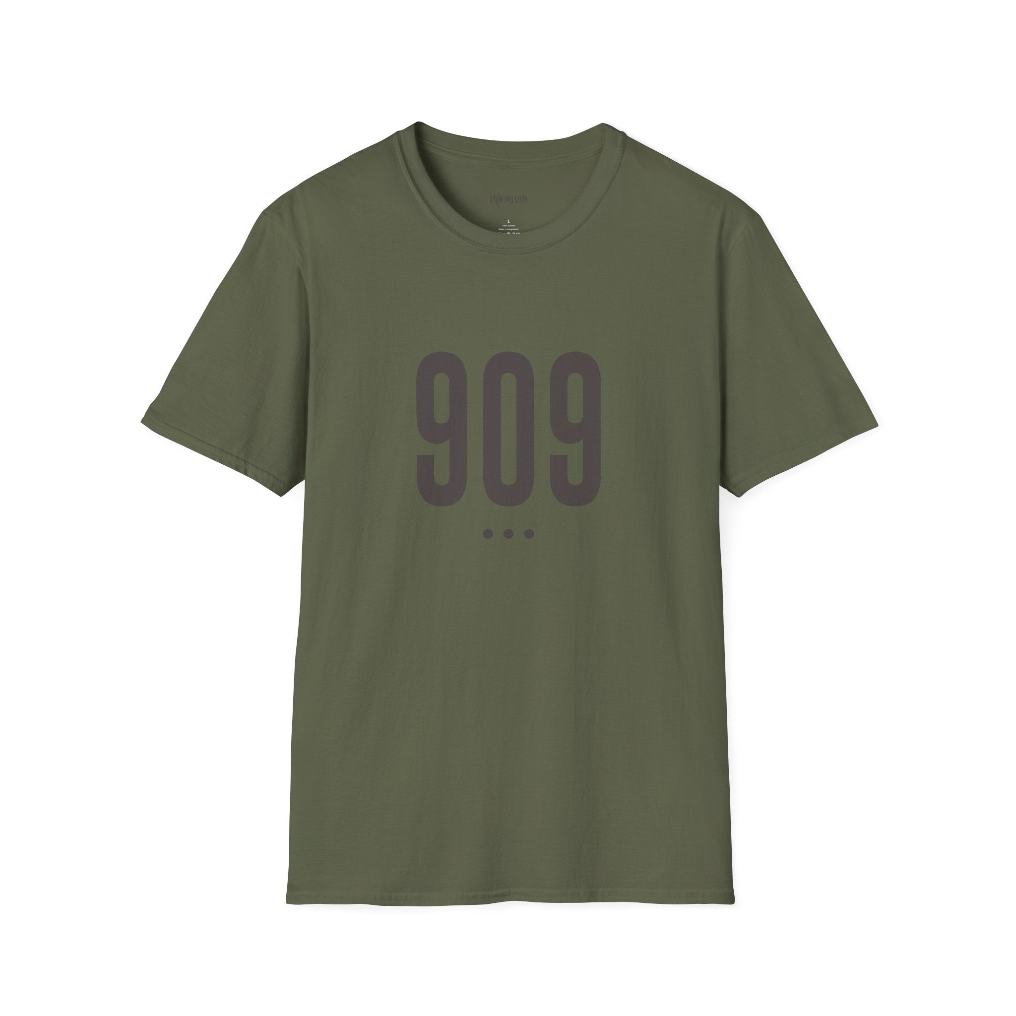 909 Logo Front Unisex Soft-style T-Shirt