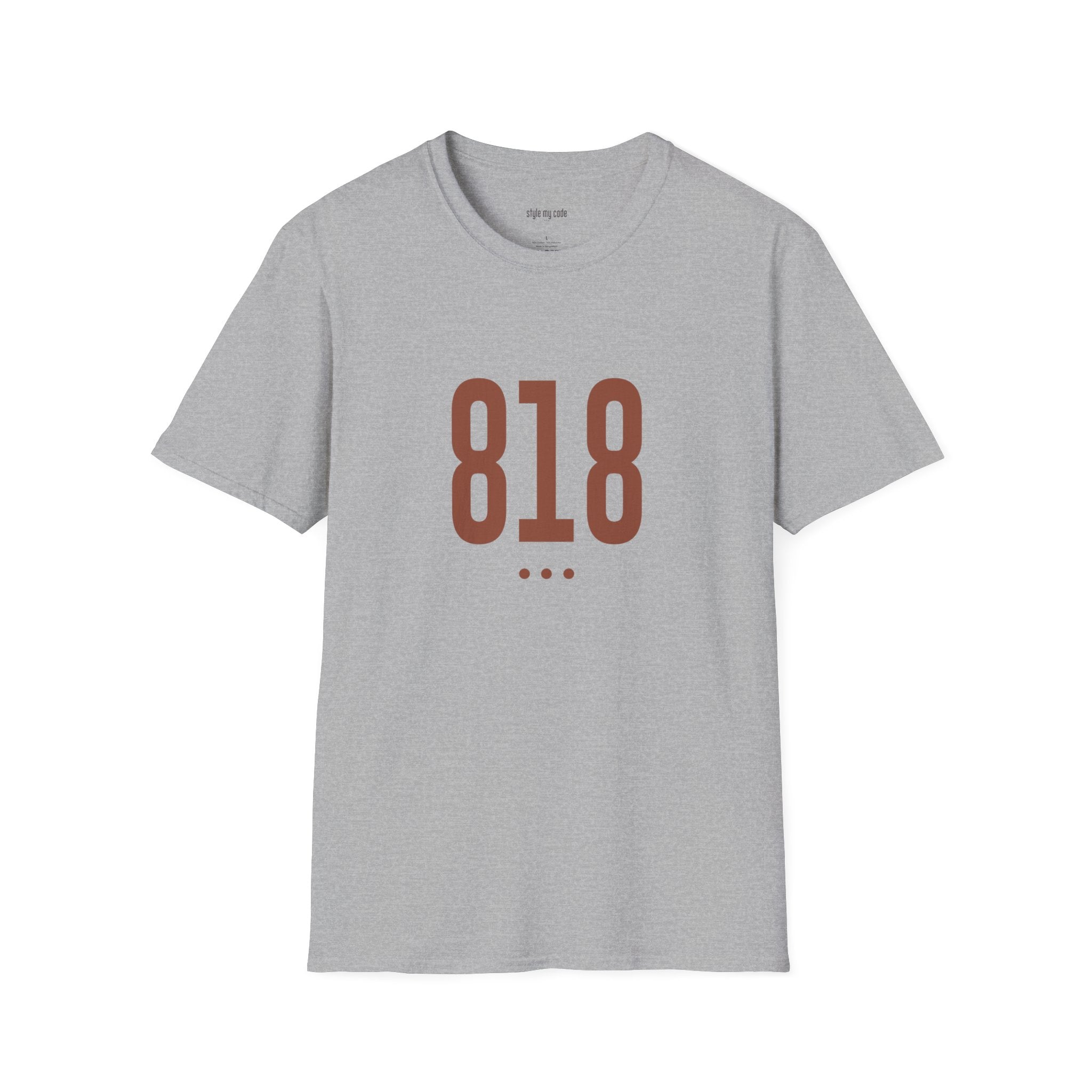 818 Logo Front Soft-Style T-Shirt