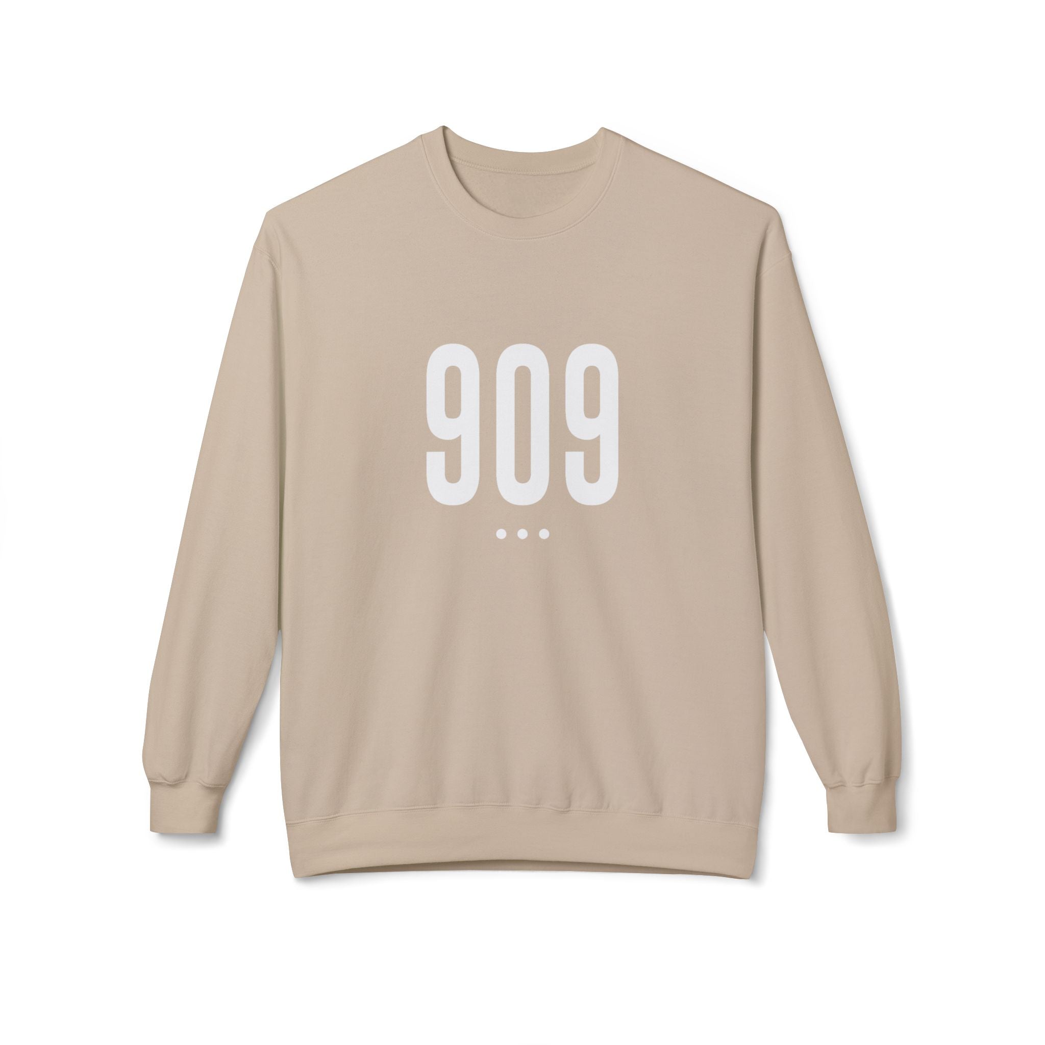 909 White Logo Front Sweatshirt