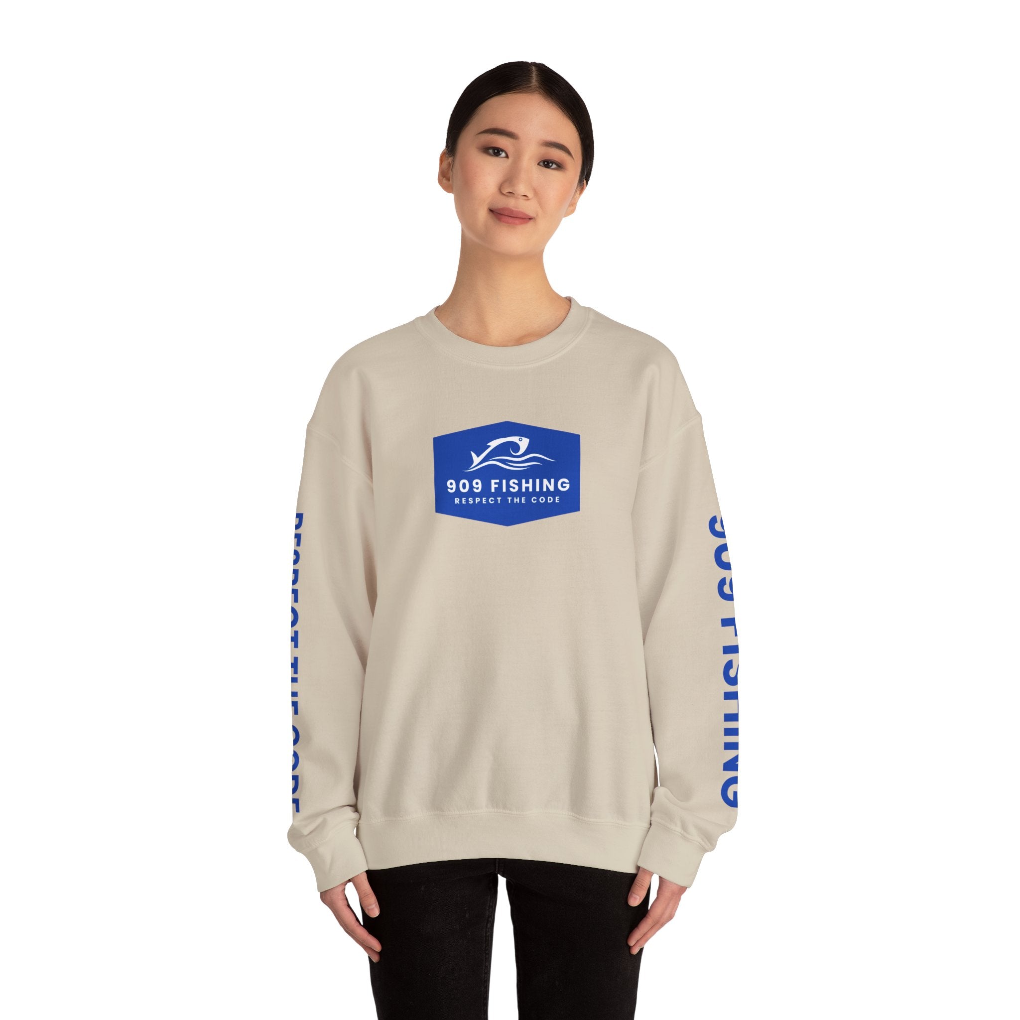 '909 Fishing' Crewneck Sweatshirt - for the Inland Empire Fisherman