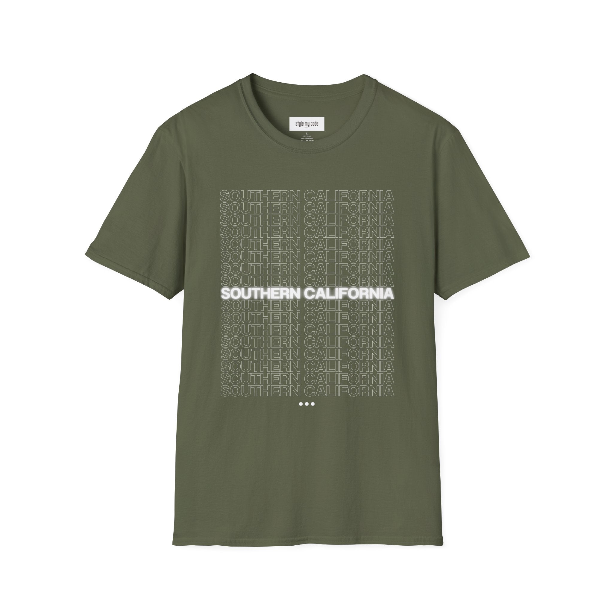 Southern California Unisex Softstyle T-Shirt - Casual Graphic Tee for Everyday Wear