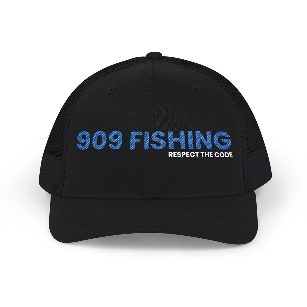 '909 Fishing' Embroidered Stylish Snapback Trucker Cap - Perfect for Casual Outings, Festivals, Gifts, Everyday Wear, and Sports!