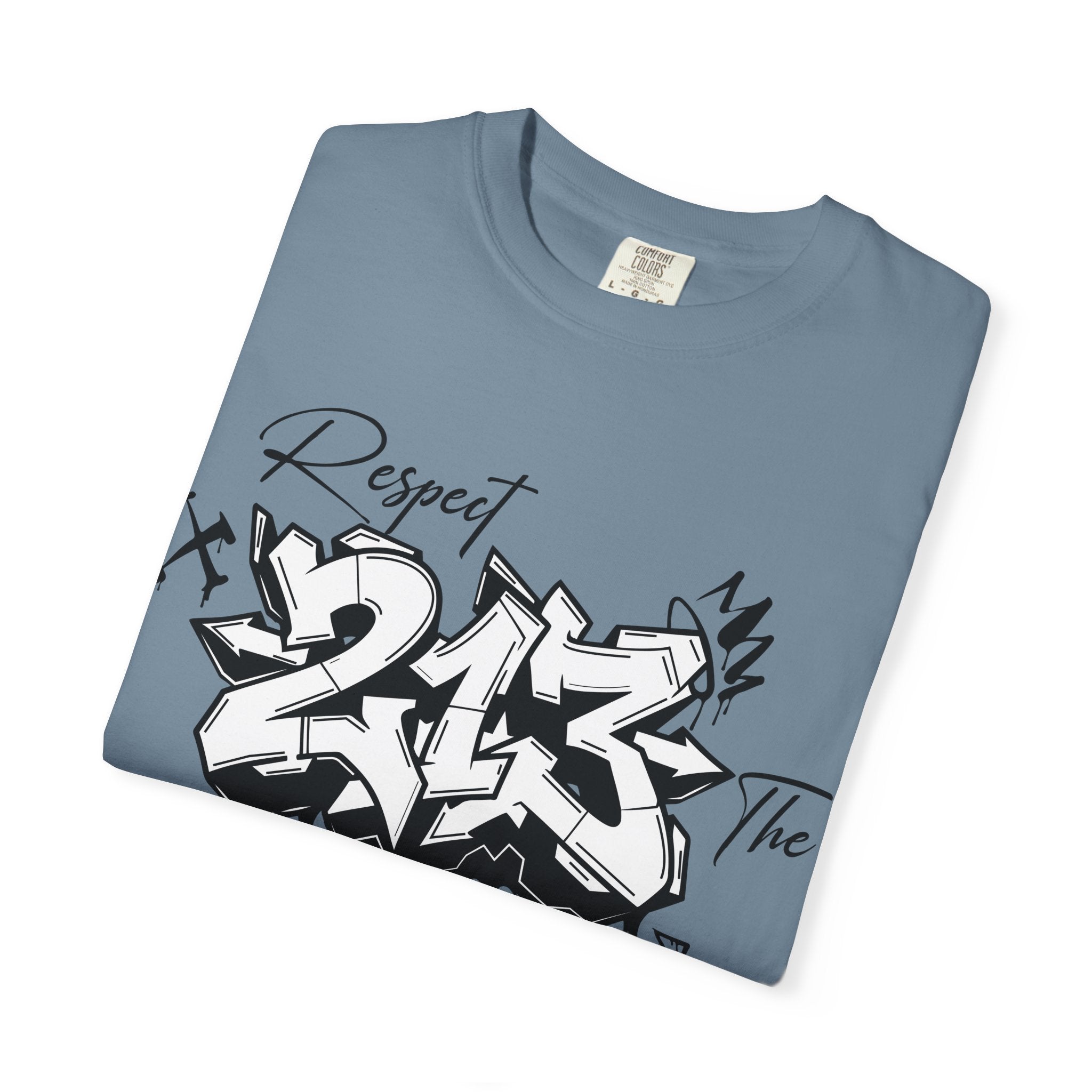 Respect the Code 213 Black and White Graffiti T-Shirt